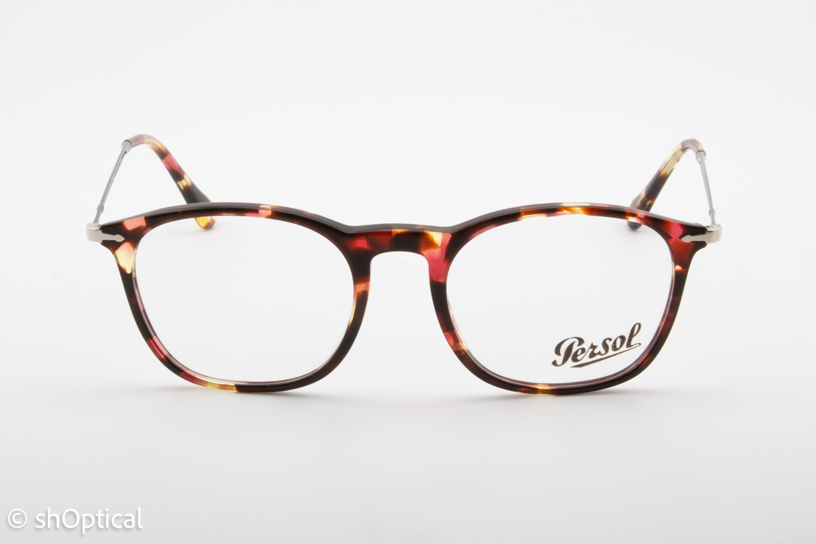 Persol 3124-V  Female Square Glasses Frame Purple Havana 50mm