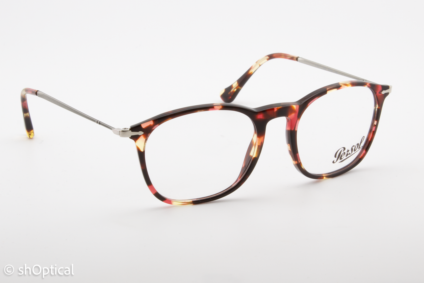 Persol 3124-V  Female Square Glasses Frame Purple Havana 50mm