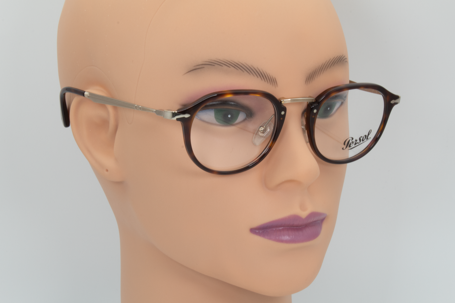 Persol 3168-V  Female Round Glasses Frame Brown 50mm