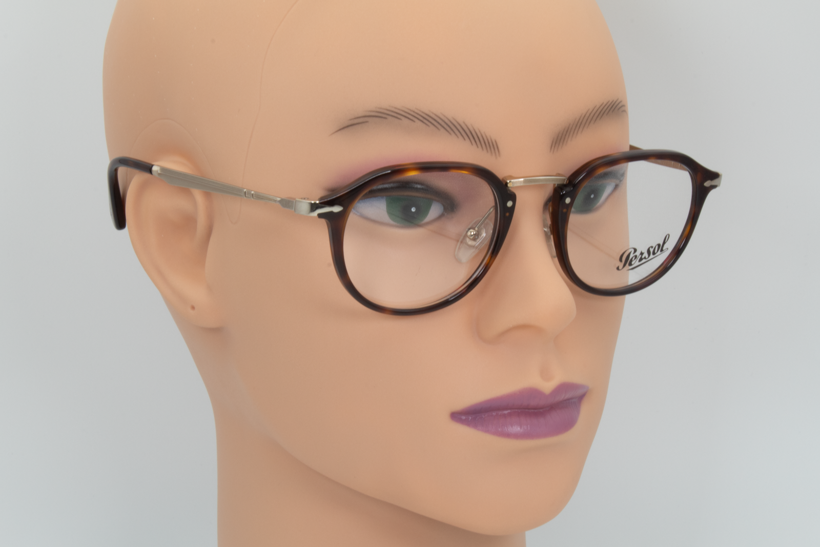 Persol 3168-V  Female Round Glasses Frame Brown 50mm