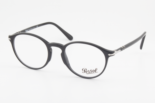 Persol 3174-V  Unisex Round Glasses Frame Black 51mm