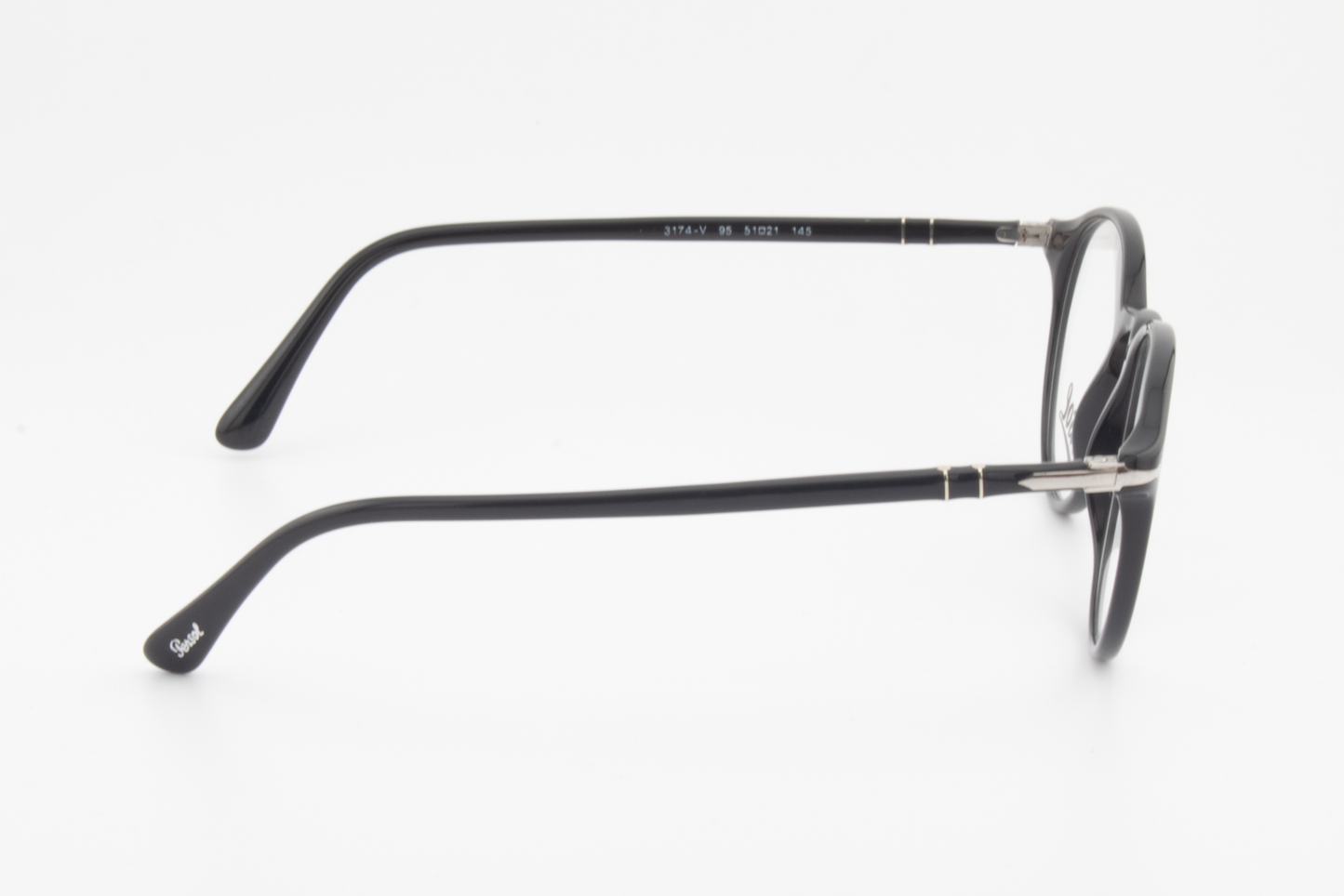 Persol 3174-V  Unisex Round Glasses Frame Black 51mm