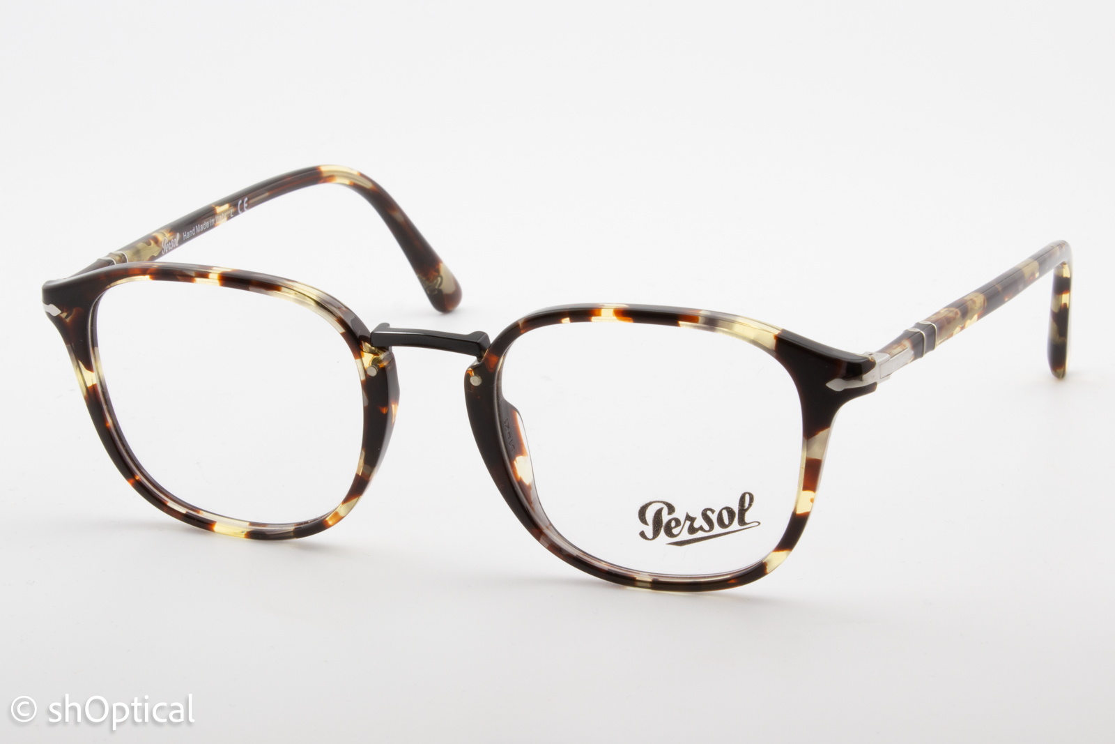 Persol 3187-V  Female Square Glasses Frame Havana 51mm