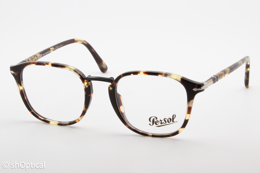 Persol 3187-V  Female Square Glasses Frame Havana 51mm