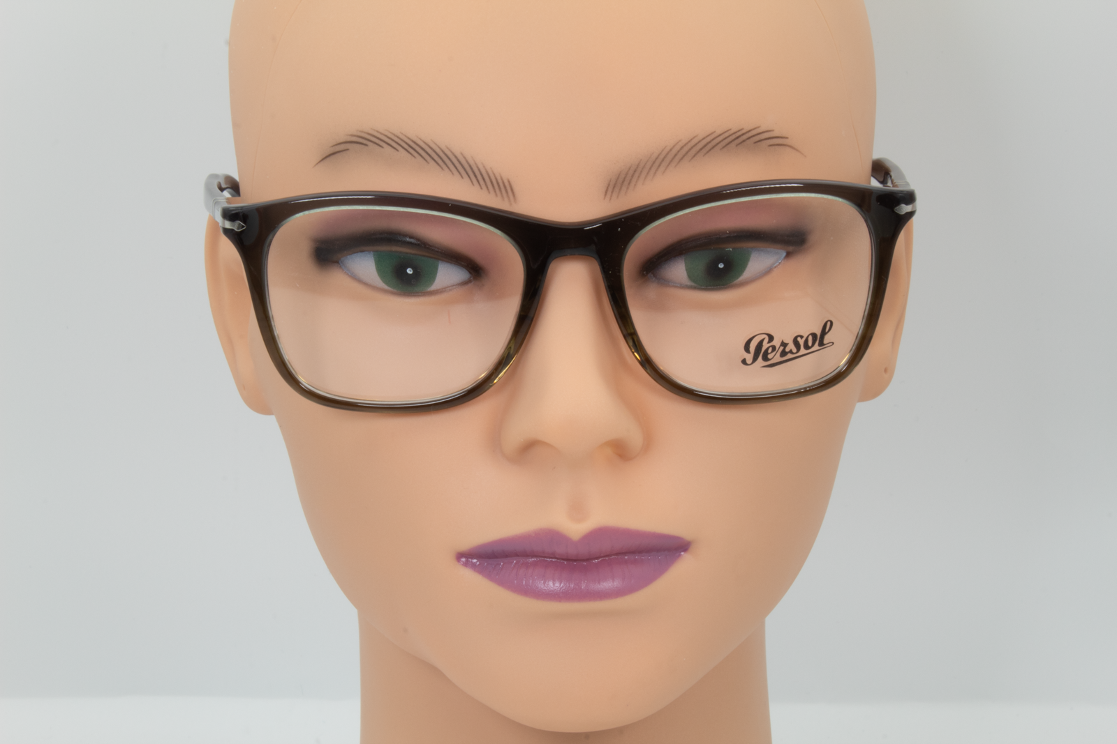 Persol 3188-V  Female Square Glasses Frame Green, Grey 53mm