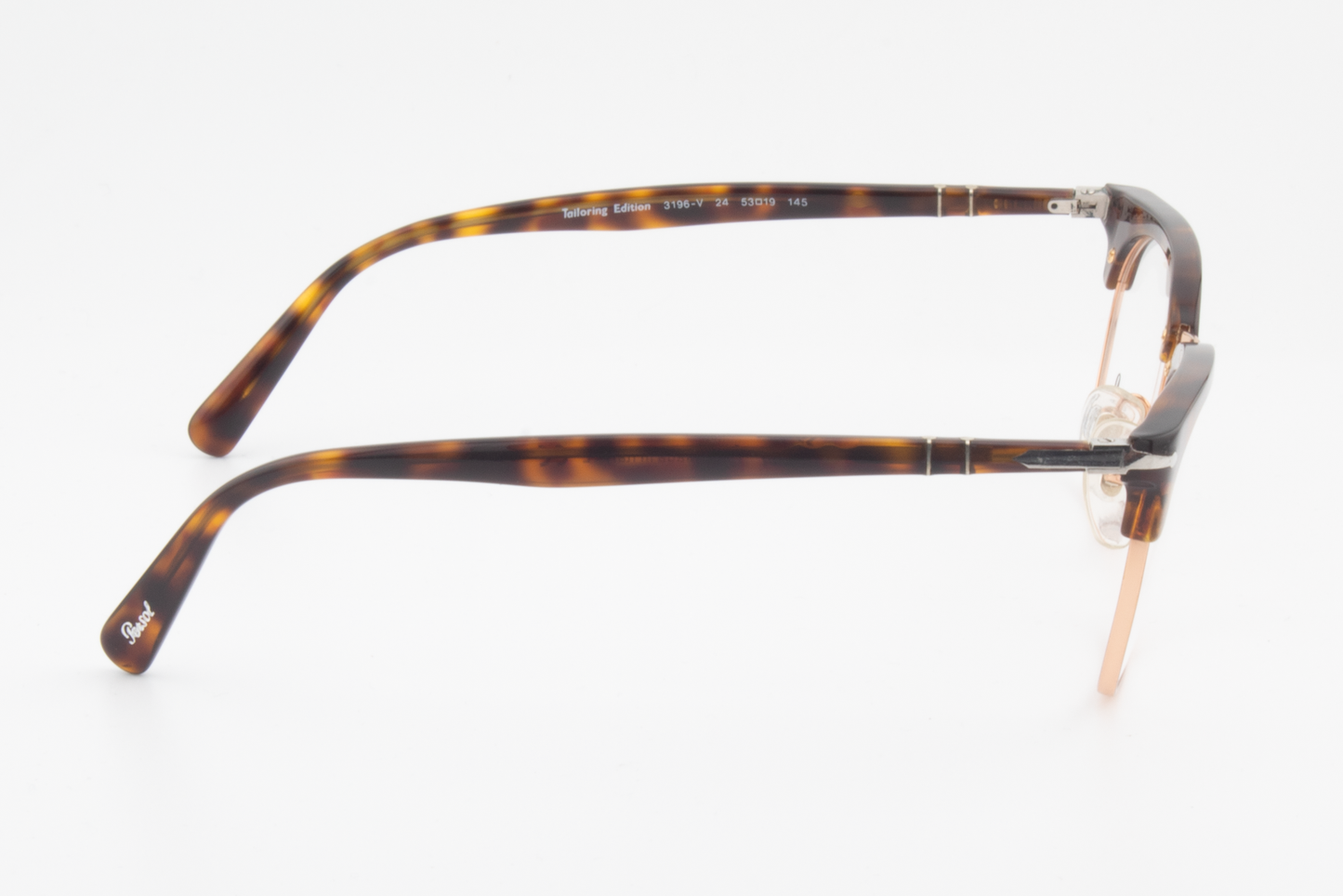 Persol 3196-V  Male Rectangular Glasses Frame Brown, Tortoise 53mm
