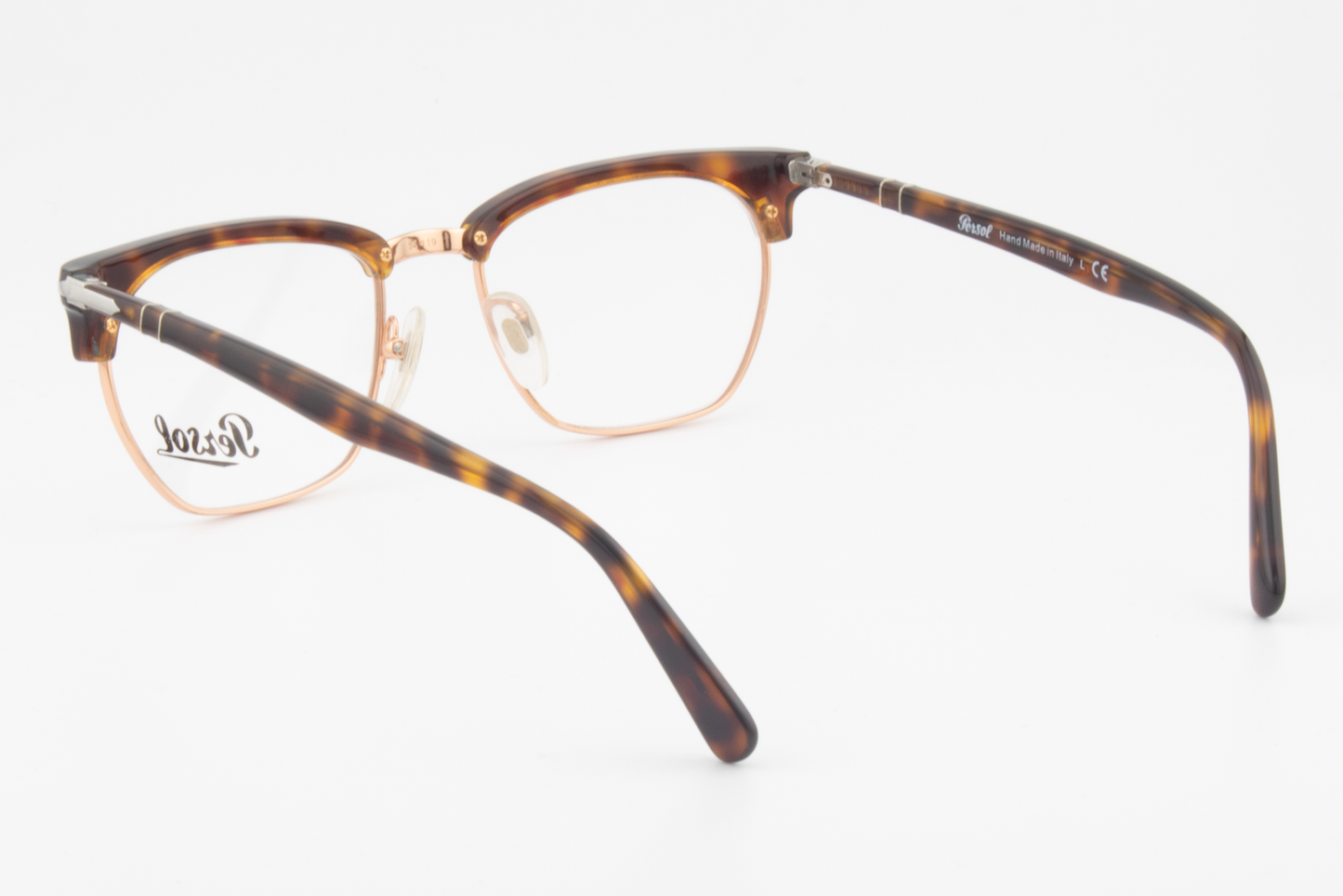 Persol 3196-V  Male Rectangular Glasses Frame Brown, Tortoise 53mm