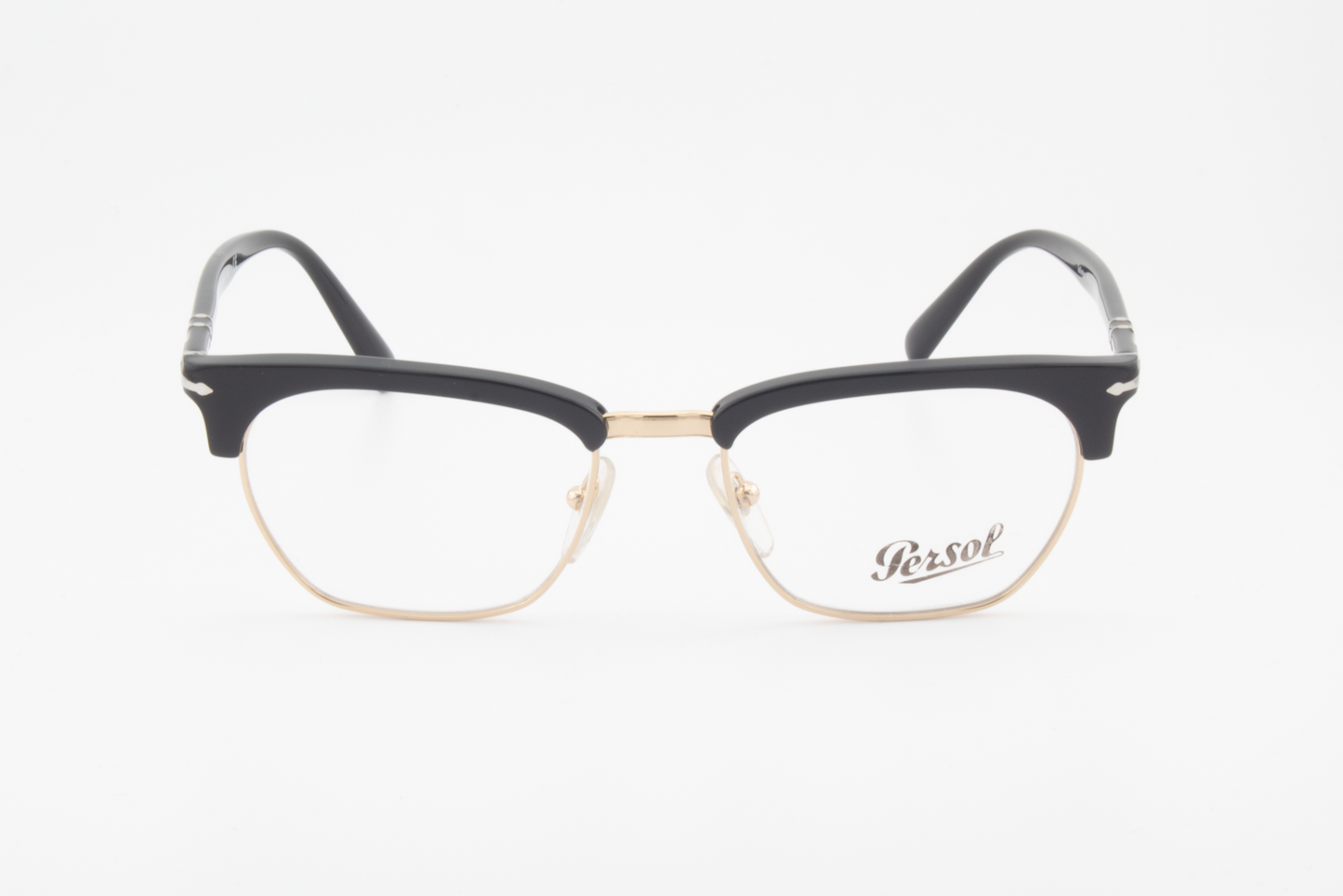 Persol 3196-V  Male Rectangular Glasses Frame Black Gold 53mm