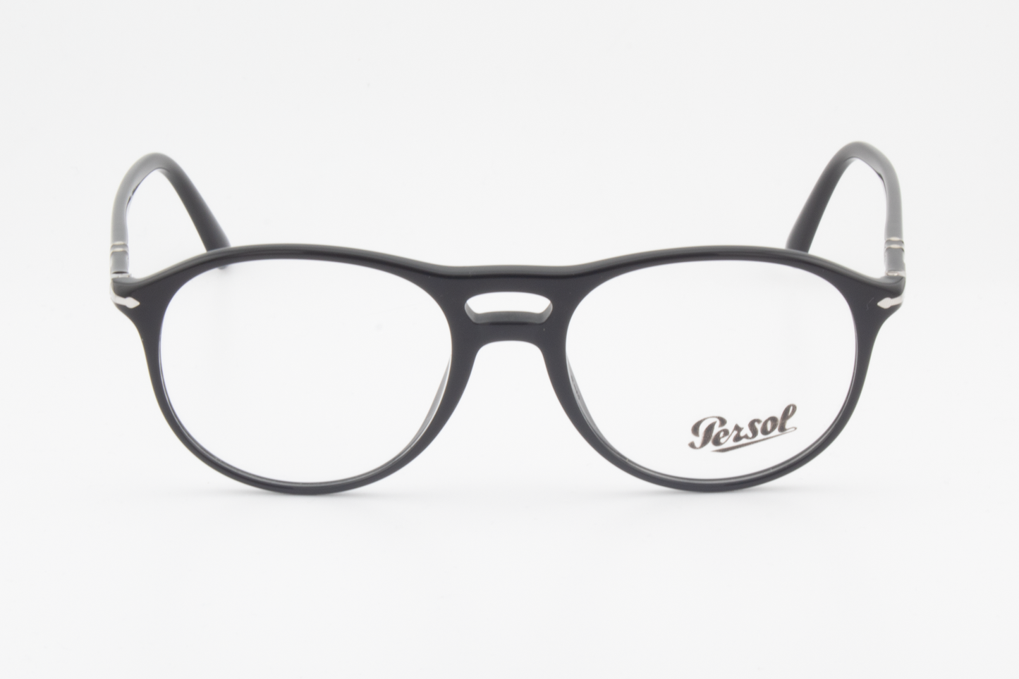 Persol 3202-V  Male Aviator Glasses Frame Black 53mm