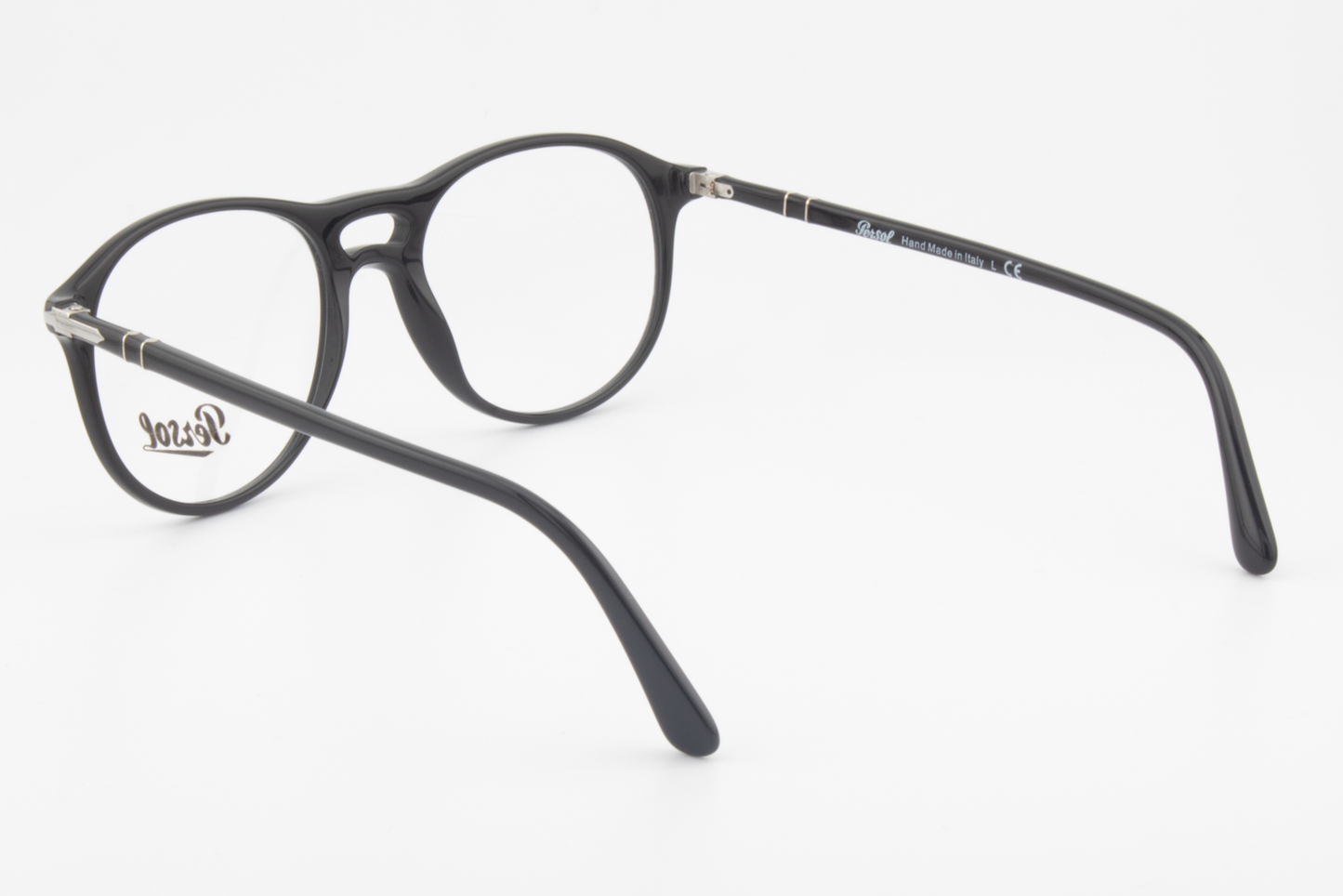 Persol 3202-V  Male Aviator Glasses Frame Black 53mm