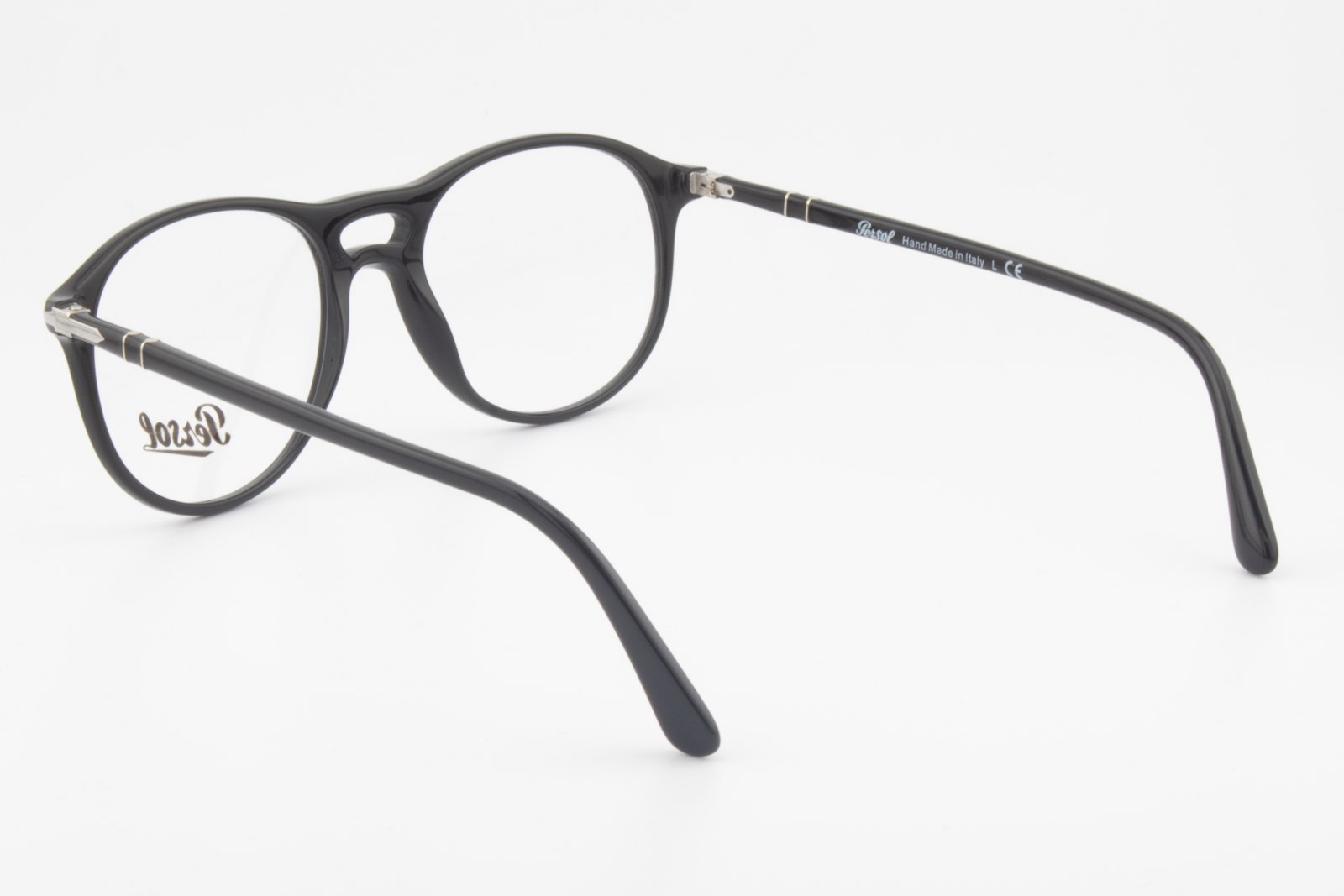 Persol 3202-V  Male Aviator Glasses Frame Black 53mm