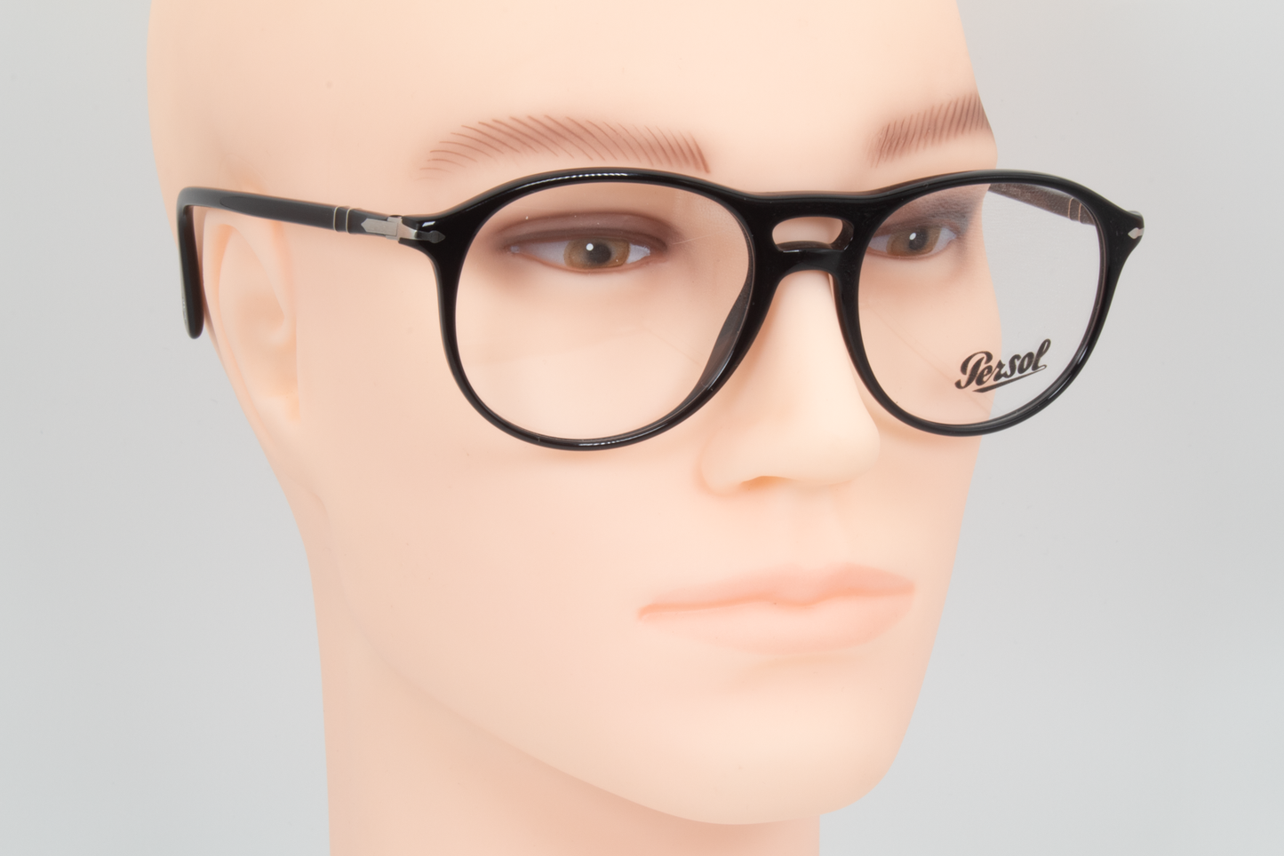 Persol 3202-V  Male Aviator Glasses Frame Black 53mm