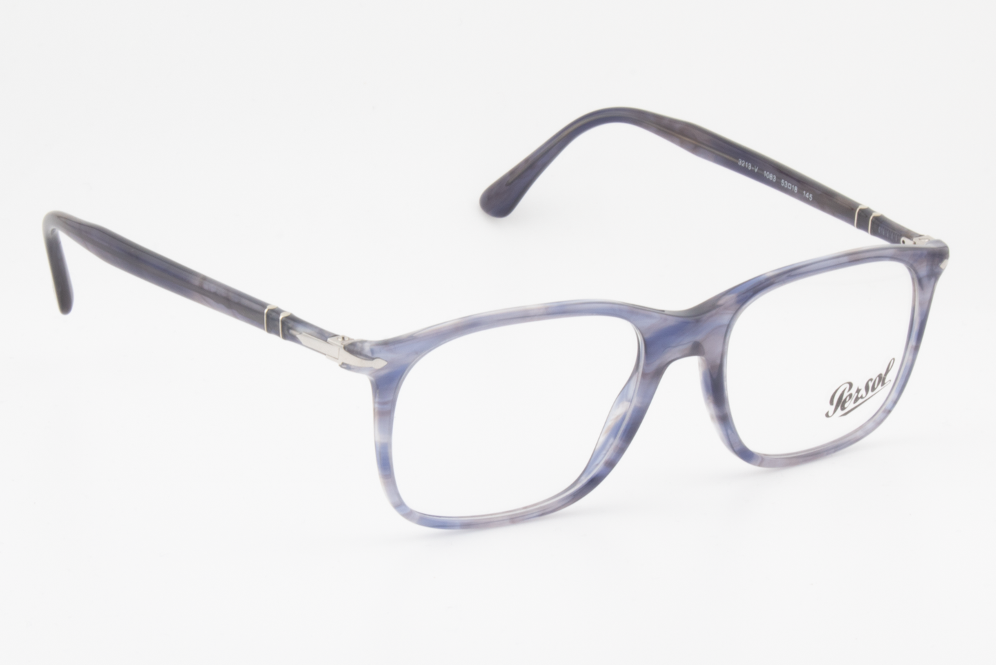 Persol 3213-V  Unisex Square Glasses Frame Grey, Blue 53mm