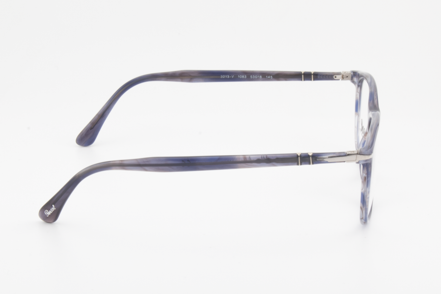 Persol 3213-V  Unisex Square Glasses Frame Grey, Blue 53mm