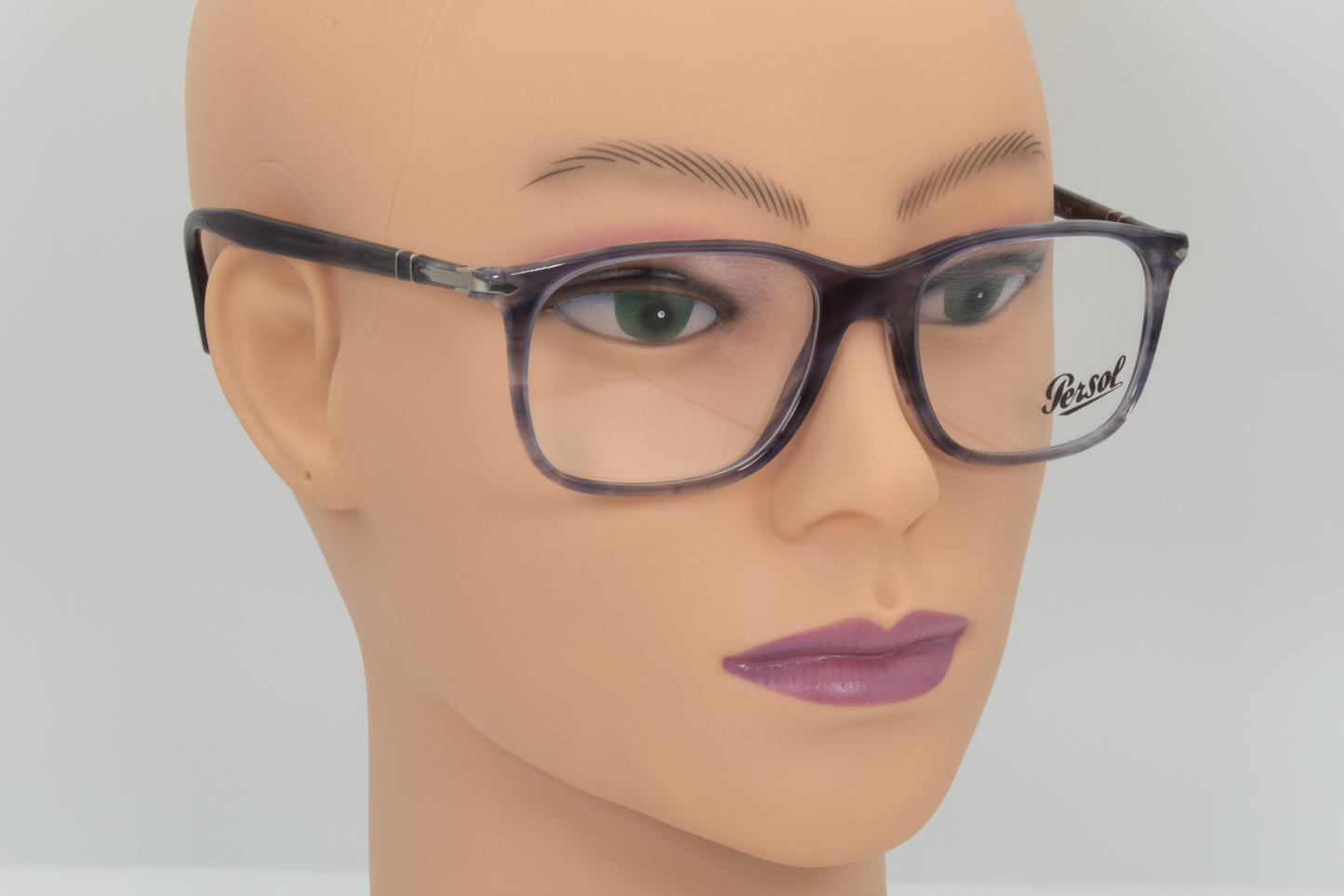 Persol 3213-V  Unisex Square Glasses Frame Grey, Blue 53mm