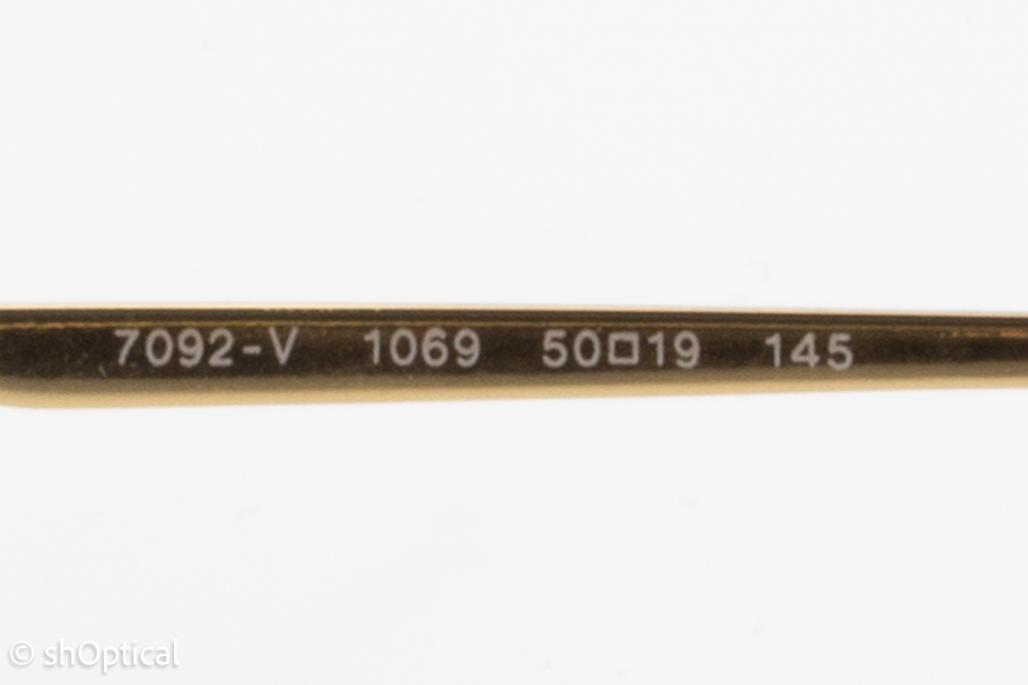 Persol 7092-V  Male Round Glasses Frame Gold 50mm