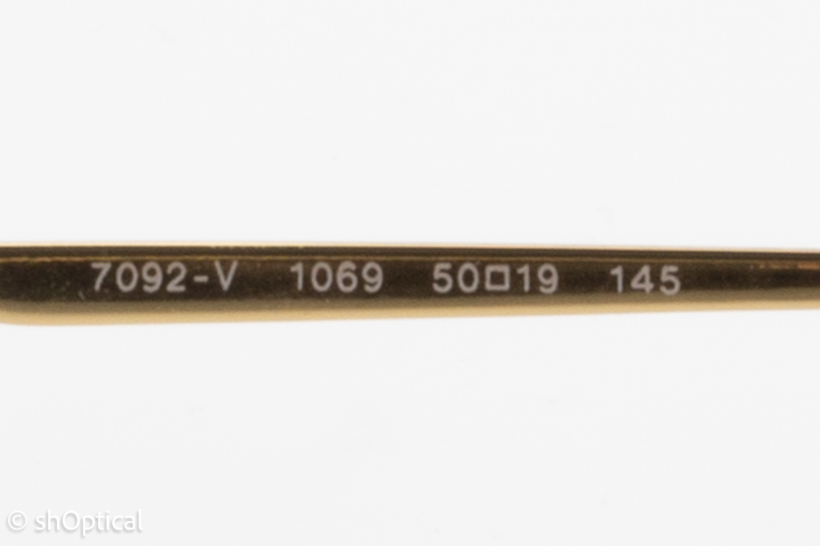 Persol 7092-V  Male Round Glasses Frame Gold 50mm