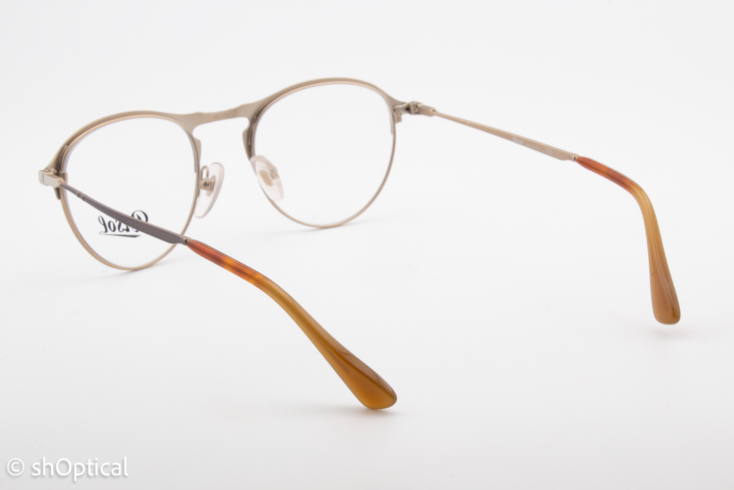 Persol 7092-V  Male Round Glasses Frame Grey/Bronze 48mm
