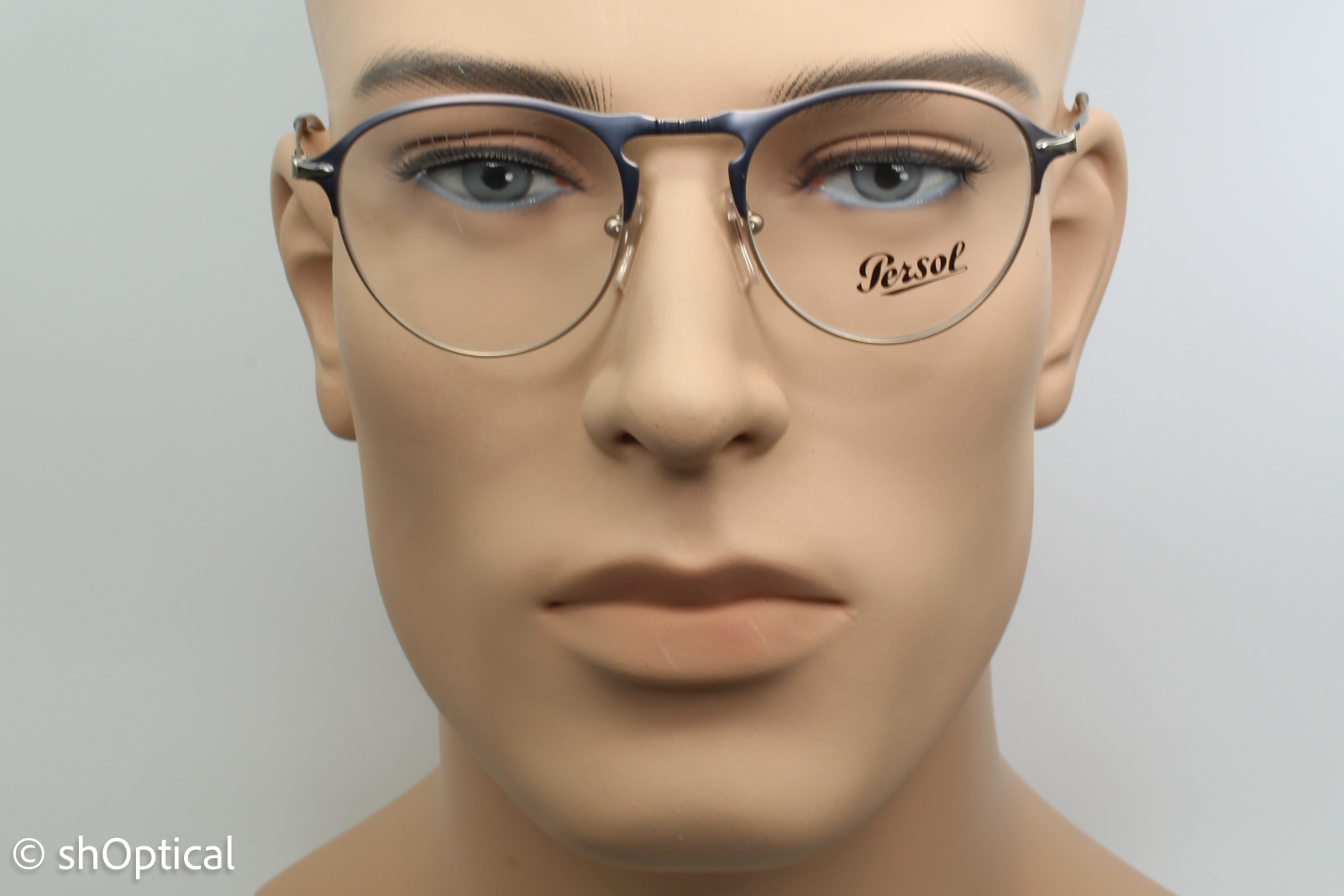 Persol 7092-V  Male Round Glasses Frame Grey/Bronze 48mm