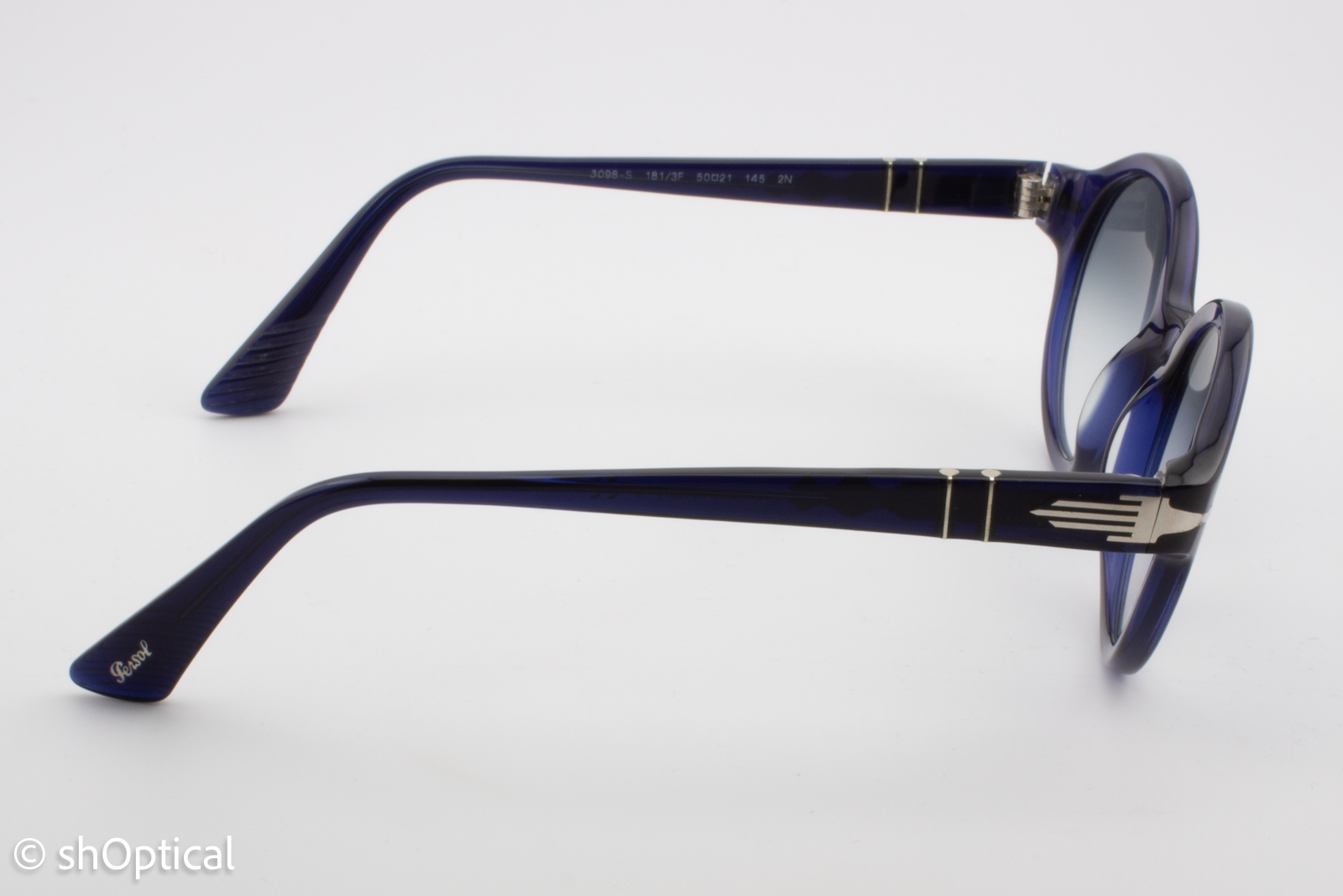 Persol 3098-S 181/3F Unisex Full Rim Sunglasses Dark Blue 50mm