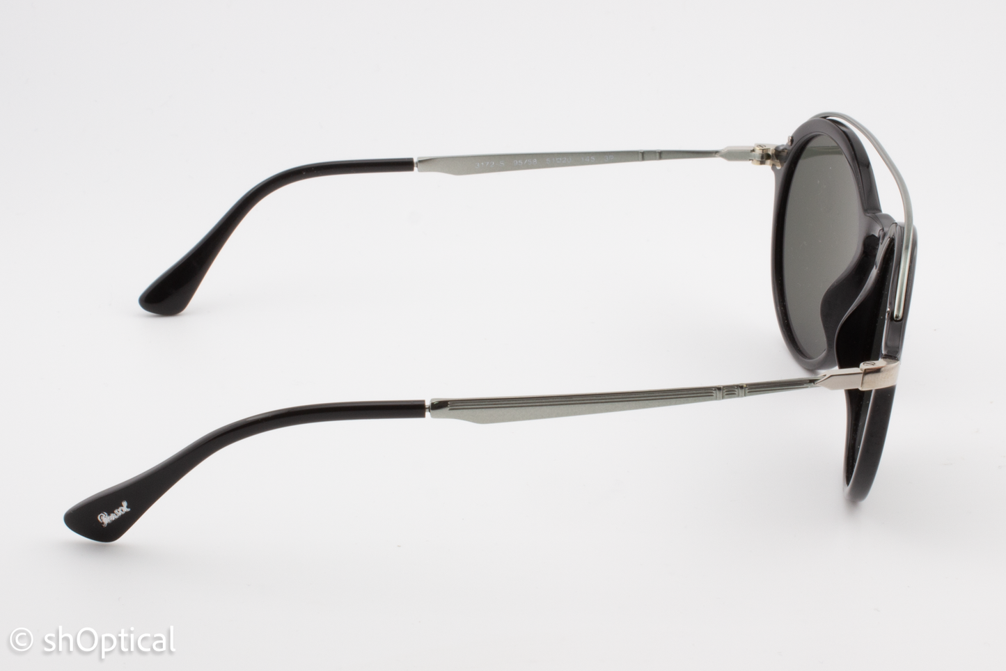 Persol 3172-S 95/58 Mens Full Rim Sunglasses Black & Silver 51mm