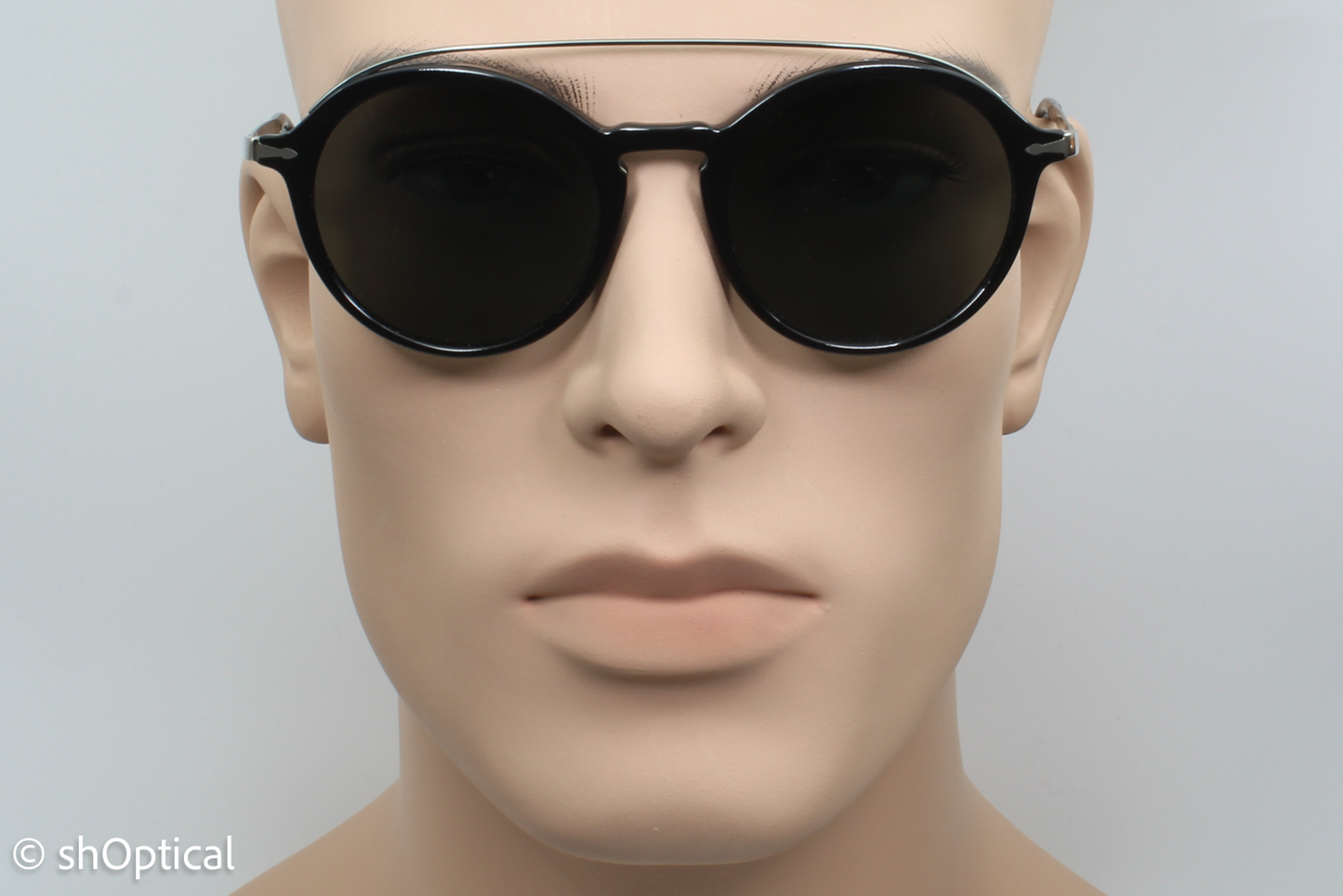 Persol 3172-S 95/58 Mens Full Rim Sunglasses Black & Silver 51mm