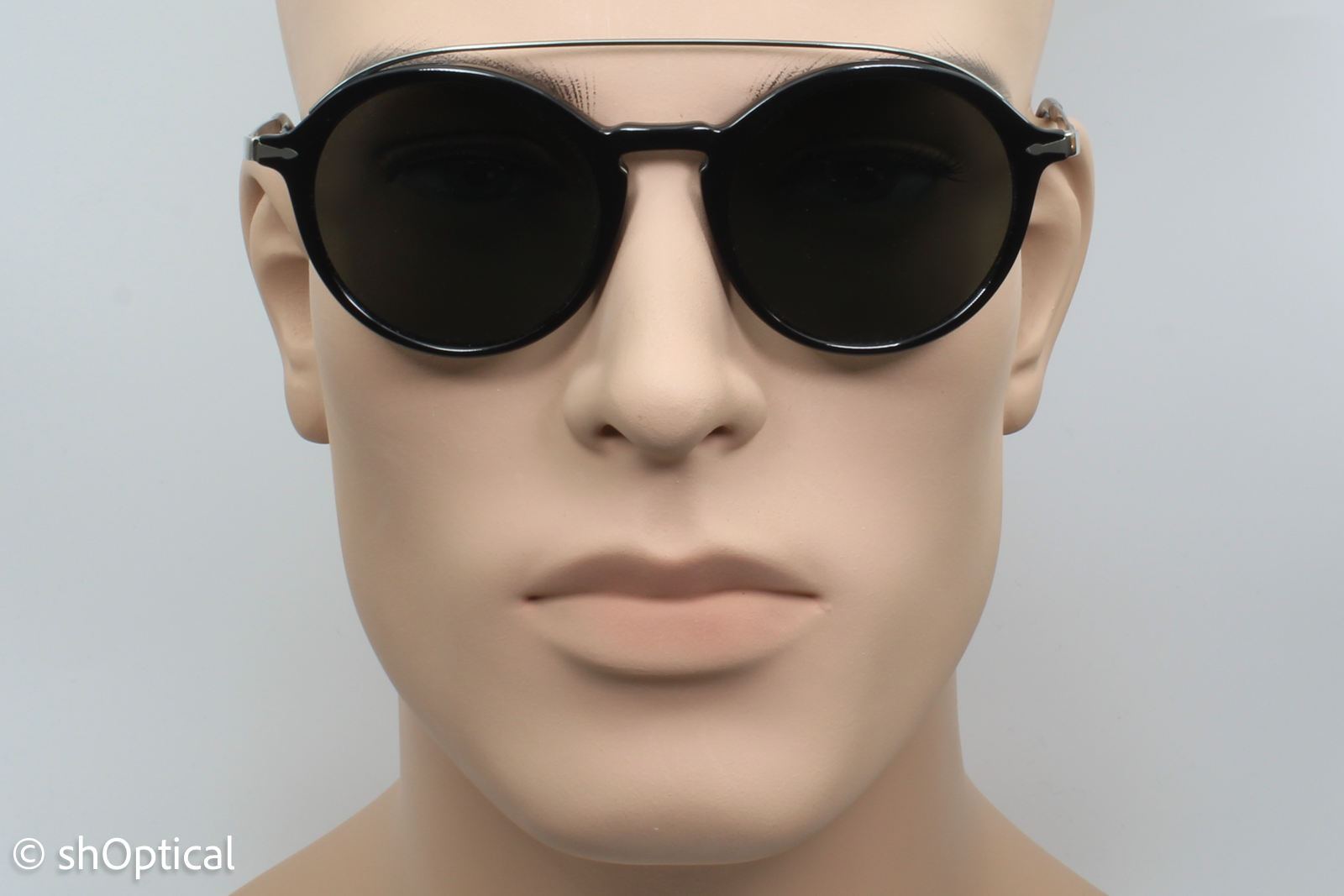 Persol 3172-S 95/58 Mens Full Rim Sunglasses Black & Silver 51mm