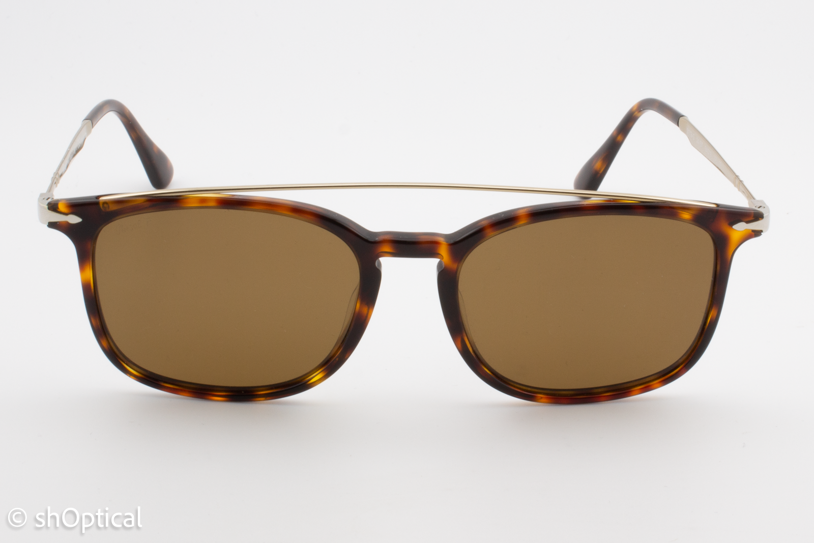 Persol 3173-S 24/57 Mens Full Rim Sunglasses Tortoiseshell & Light Gold 54mm