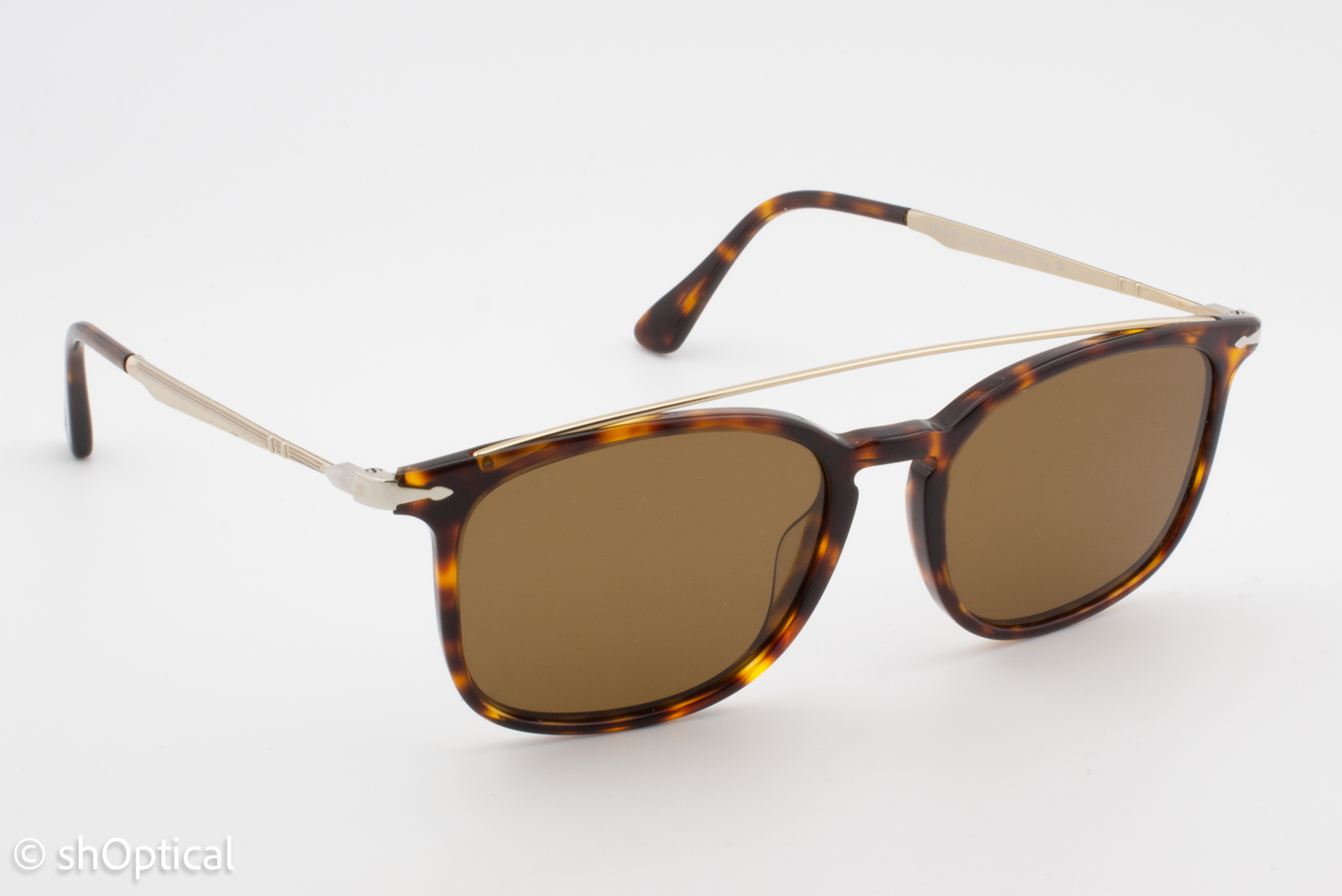 Persol 3173-S 24/57 Mens Full Rim Sunglasses Tortoiseshell & Light Gold 54mm