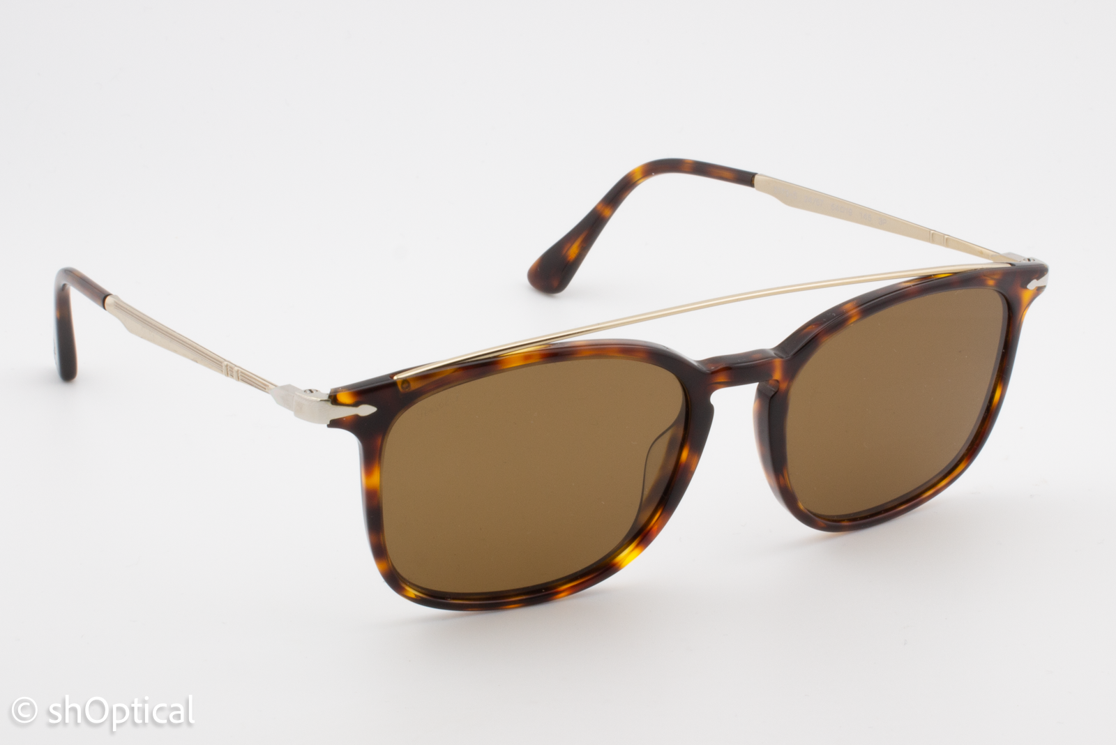 Persol 3173-S 24/57 Mens Full Rim Sunglasses Tortoiseshell & Light Gold 54mm