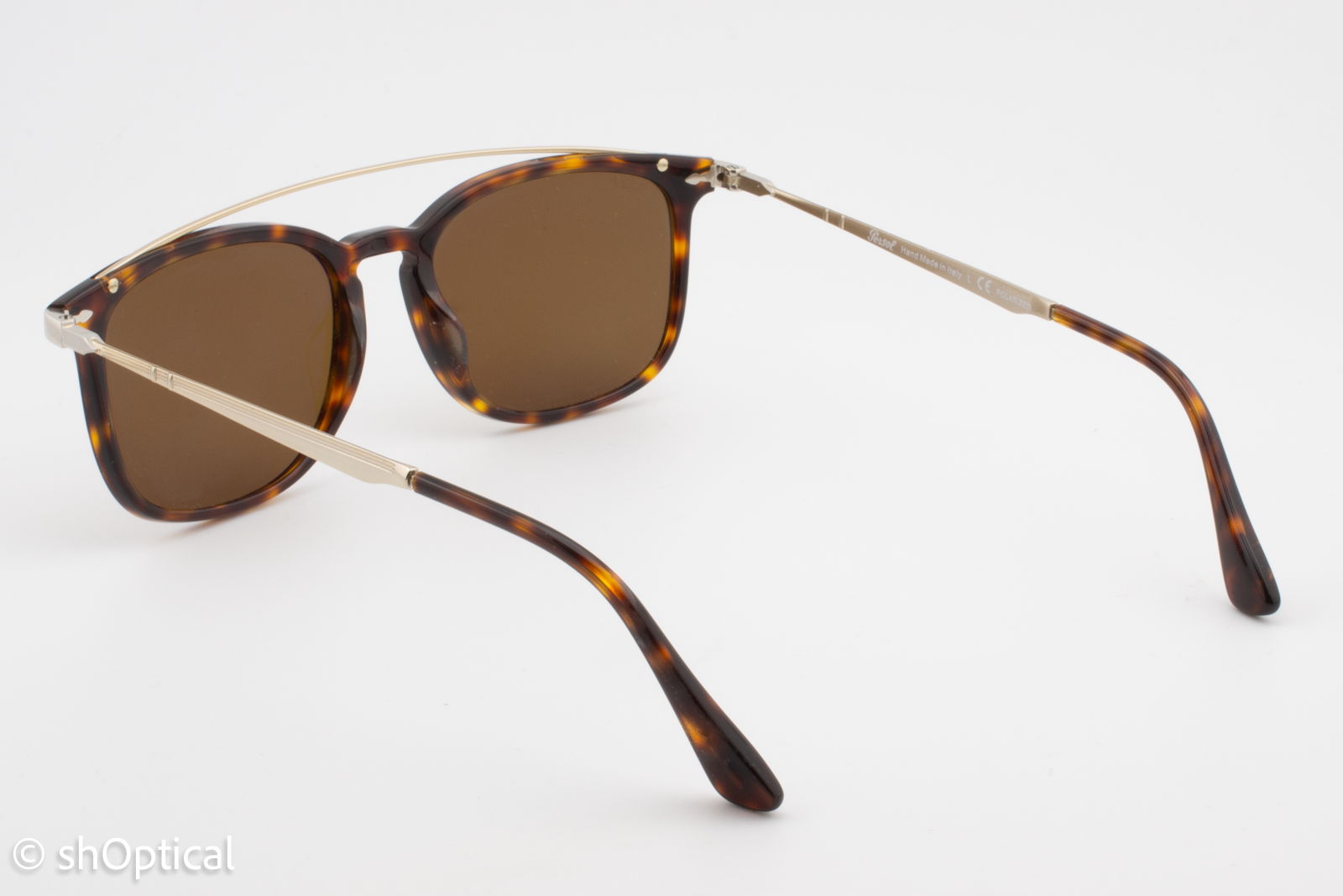 Persol 3173-S 24/57 Mens Full Rim Sunglasses Tortoiseshell & Light Gold 54mm