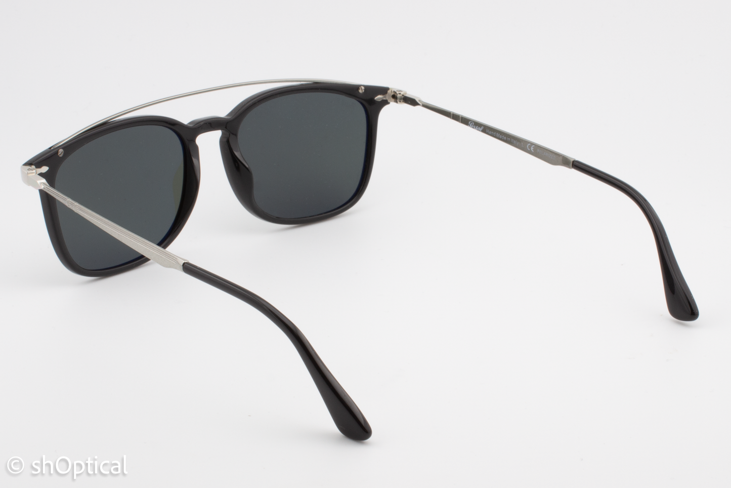 Persol 3173-S 95/58 Mens Full Rim Sunglasses Black & Silver 54mm