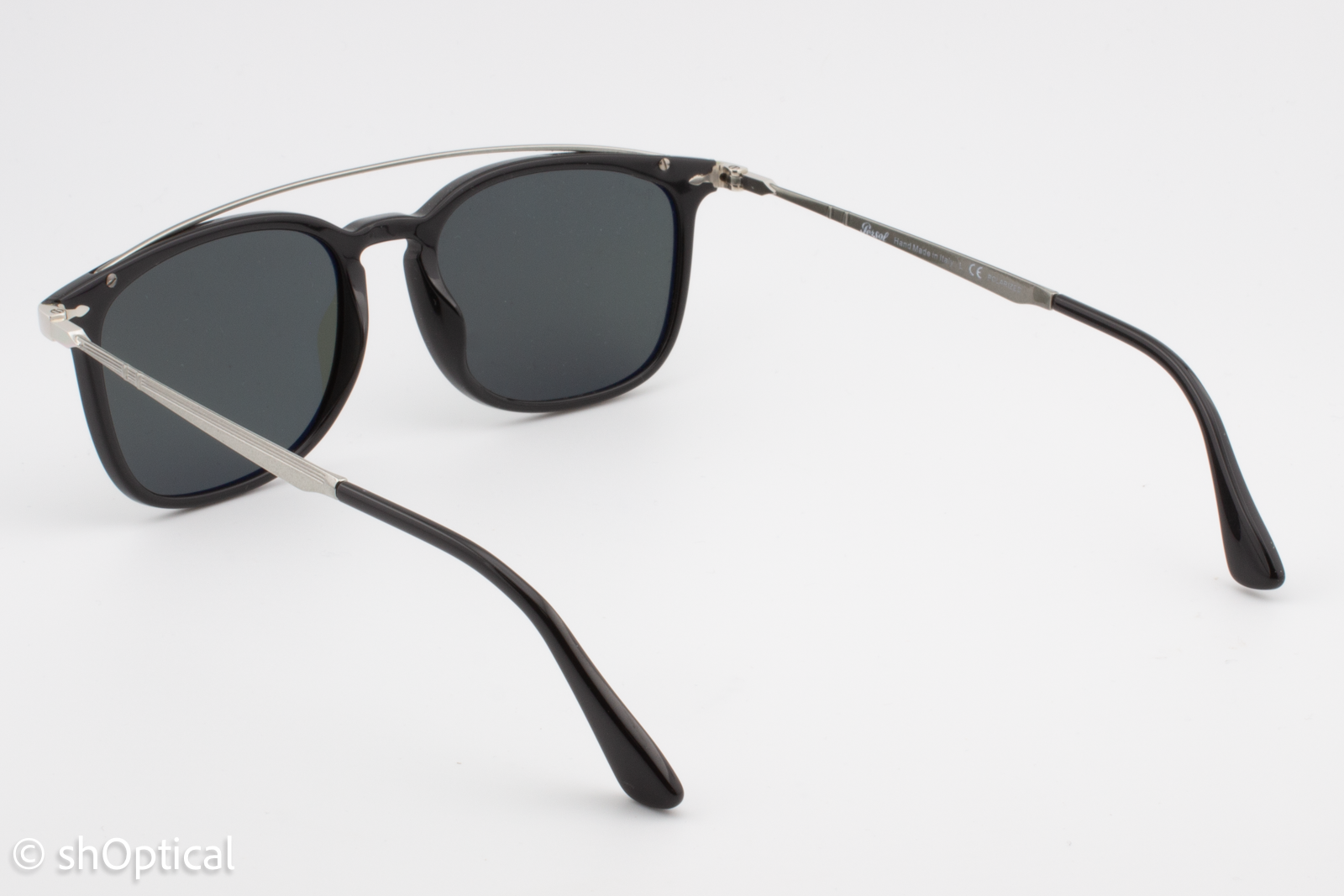 Persol 3173-S 95/58 Mens Full Rim Sunglasses Black & Silver 54mm