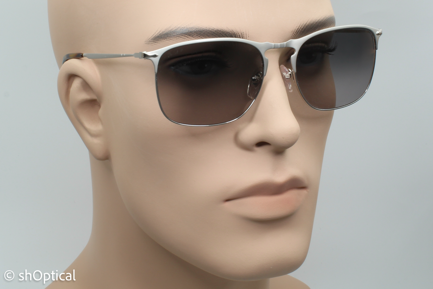 Persol 7359-S 1068/M3 Mens Full Rim Sunglasses Silver 55mm