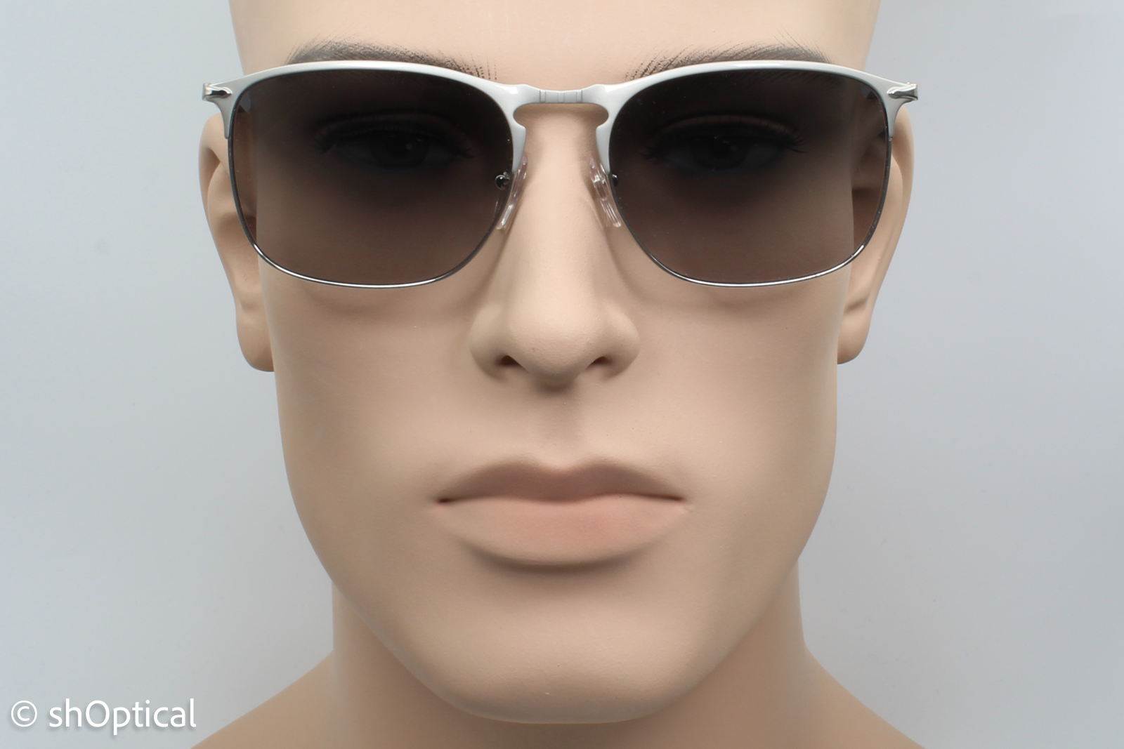 Persol 7359-S 1068/M3 Mens Full Rim Sunglasses Silver 55mm