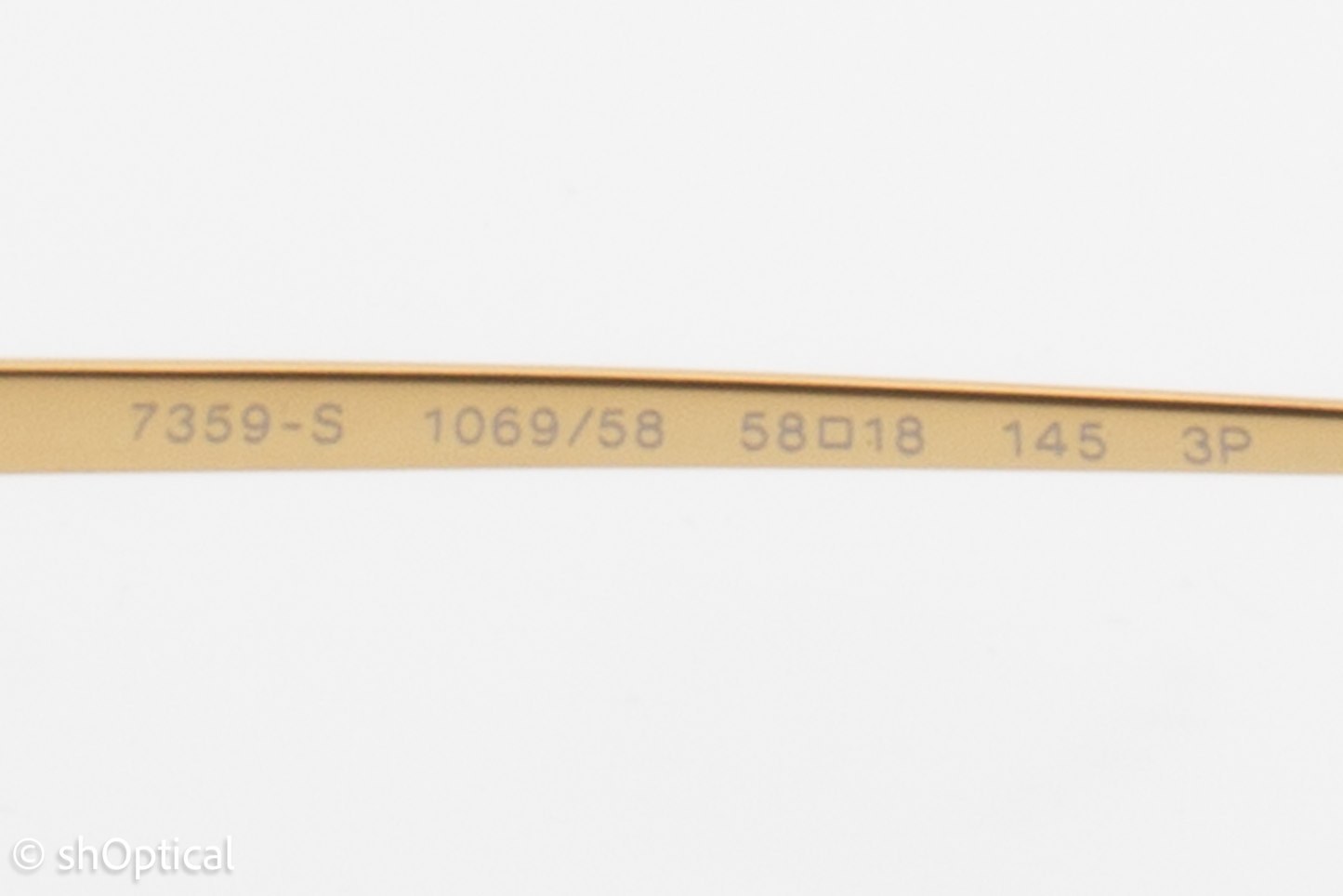 Persol 7359-S 1069/58 Mens Full Rim Sunglasses Gold 58mm