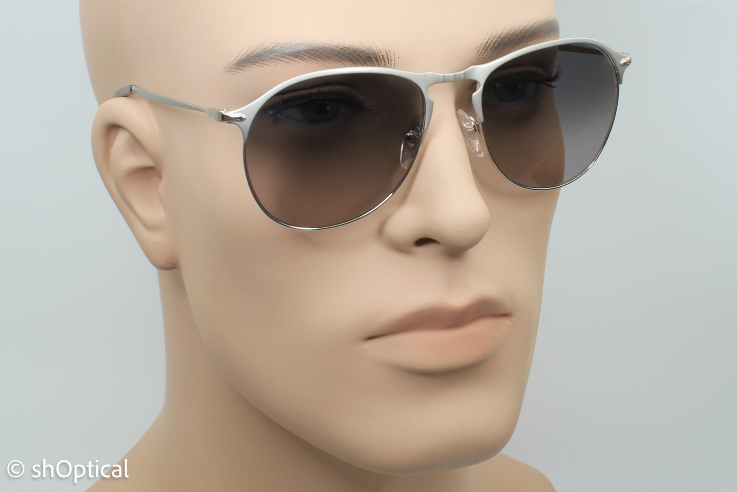 Persol 7649-S 1068/M3 Mens Full Rim Sunglasses Silver 56mm