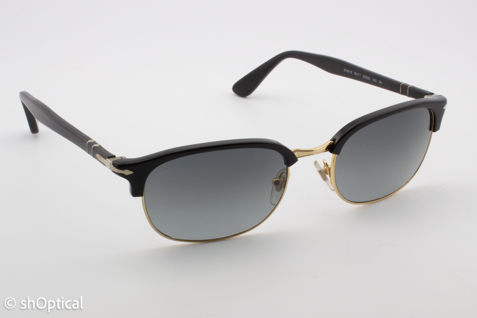 Persol 8139-S 95/71 Mens Full Rim Sunglasses Black 55mm