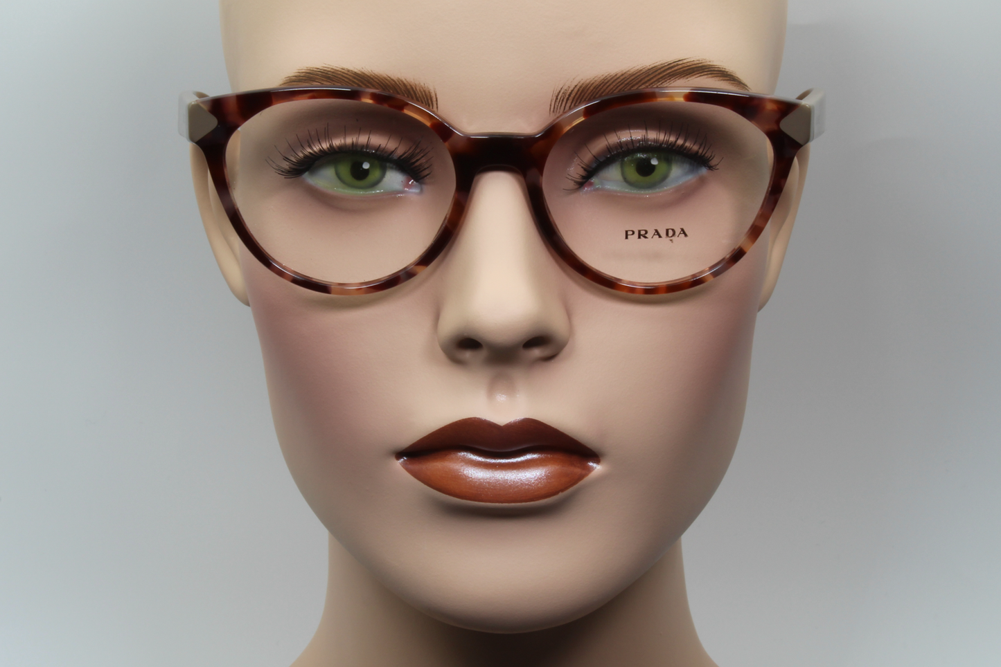 Prada VPR01T  Female Cat Eye Glasses Frame Brown Tortoise 53mm