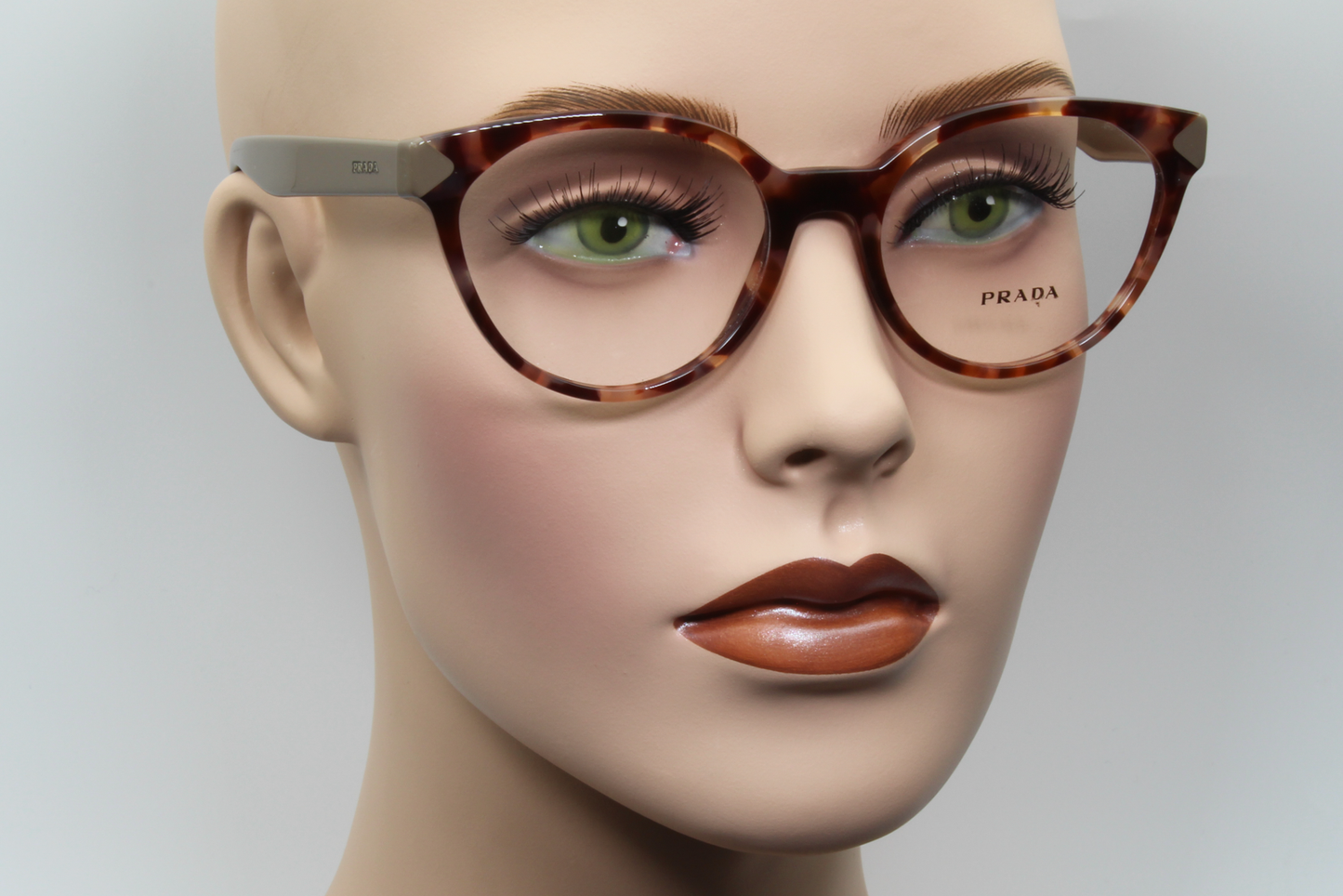 Prada VPR01T  Female Cat Eye Glasses Frame Brown Tortoise 53mm