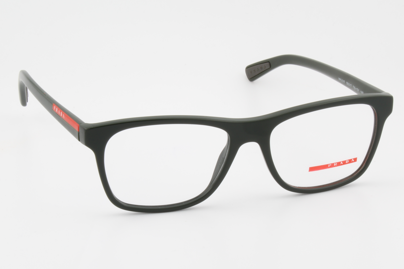 Prada VPS01F  Unisex Square Glasses Frame Dark Matte Green 55mm