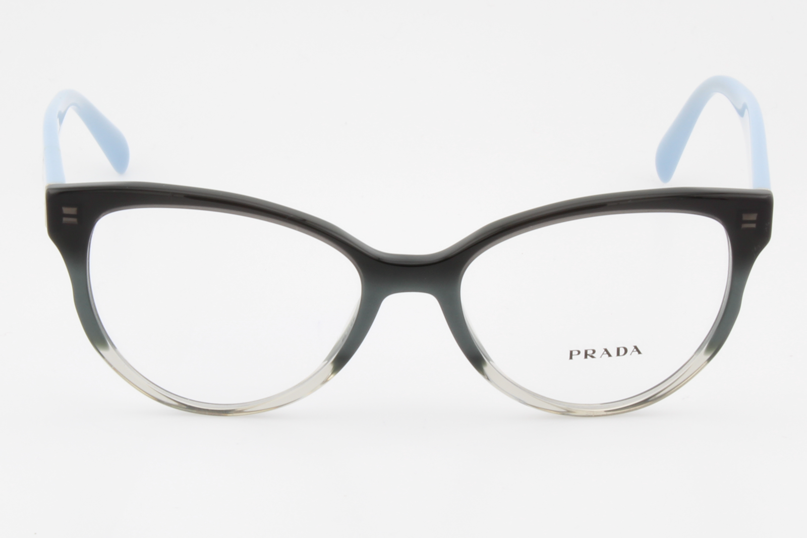 Prada VPR01U  Female Cat Eye Glasses Frame Gloss Transparent Grey, Black, Blue 52mm
