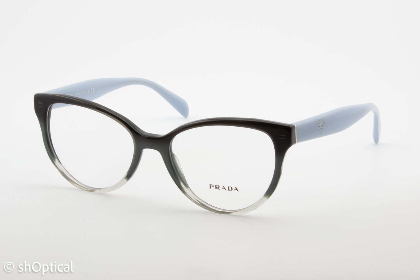 Prada VPR01U  Female Cat Eye Glasses Frame Blue Gradient 52mm