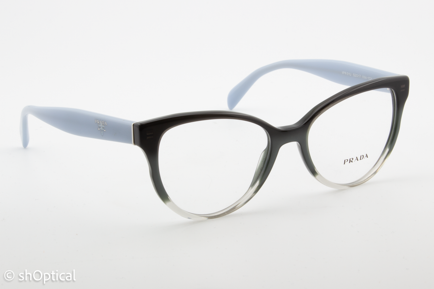 Prada VPR01U  Female Cat Eye Glasses Frame Blue Gradient 52mm