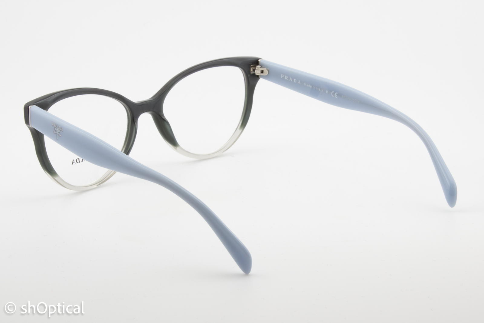 Prada VPR01U  Female Cat Eye Glasses Frame Blue Gradient 52mm