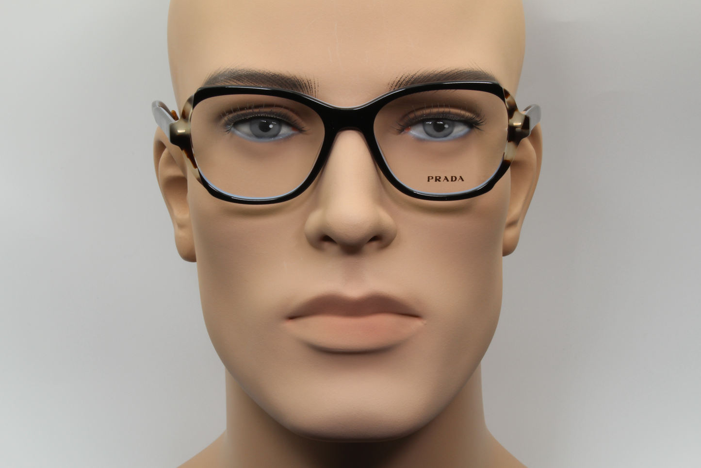 Prada VPR03V  Female Square Glasses Frame Black, Baby Blue 52mm