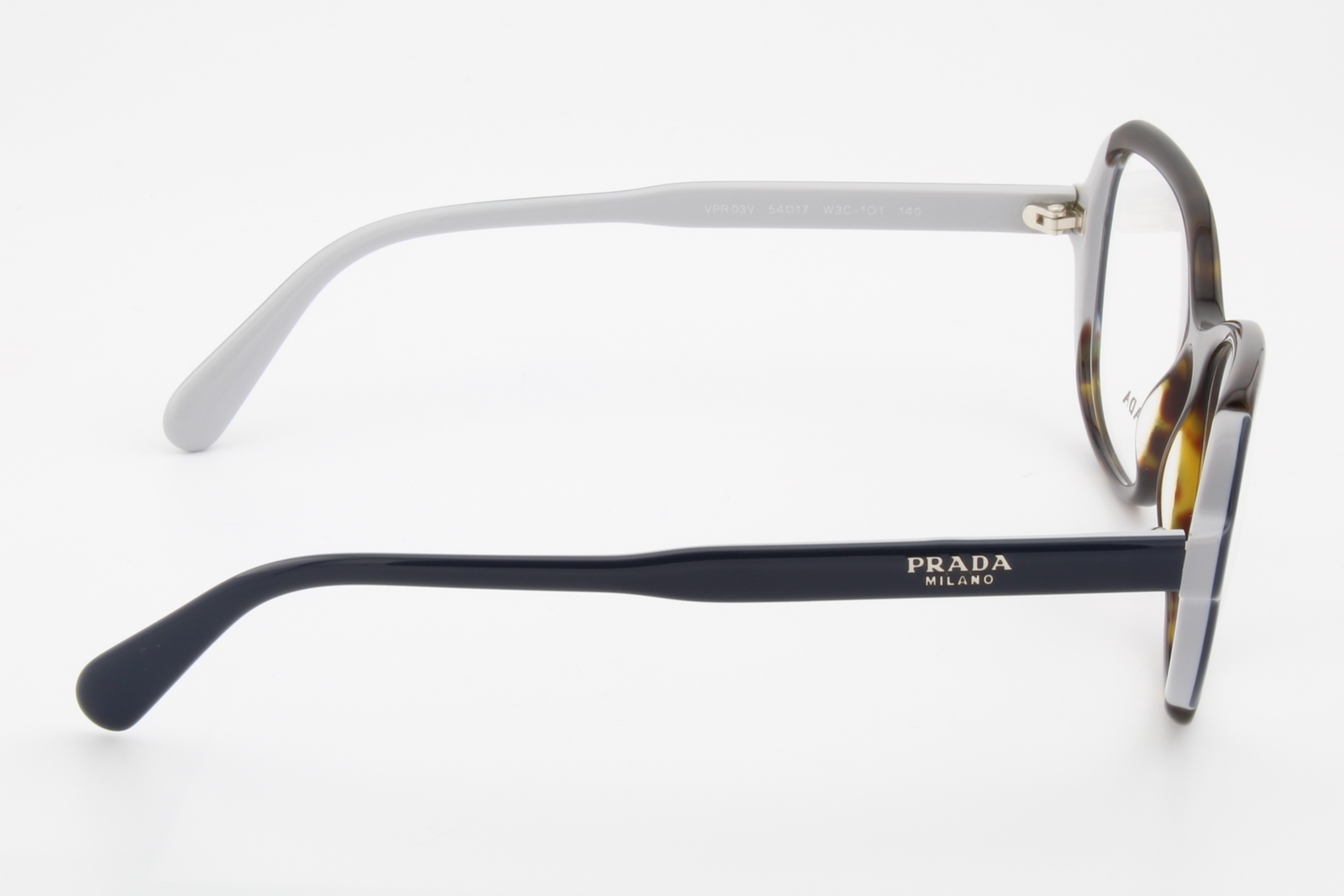 Prada VPR03V  Female Square Glasses Frame Havana, Blue & Grey 54mm