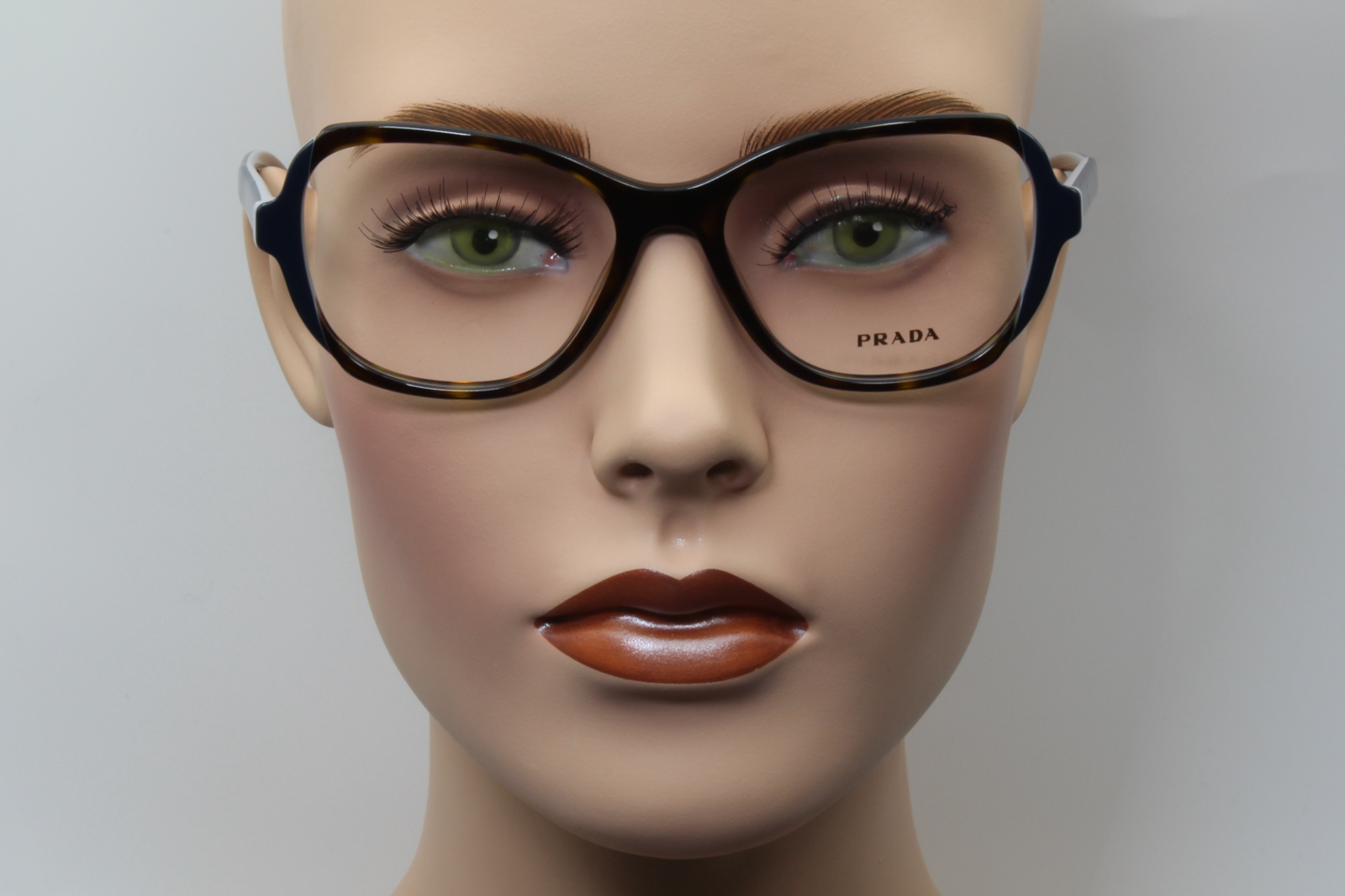 Prada VPR03V  Female Square Glasses Frame Havana, Blue & Grey 54mm