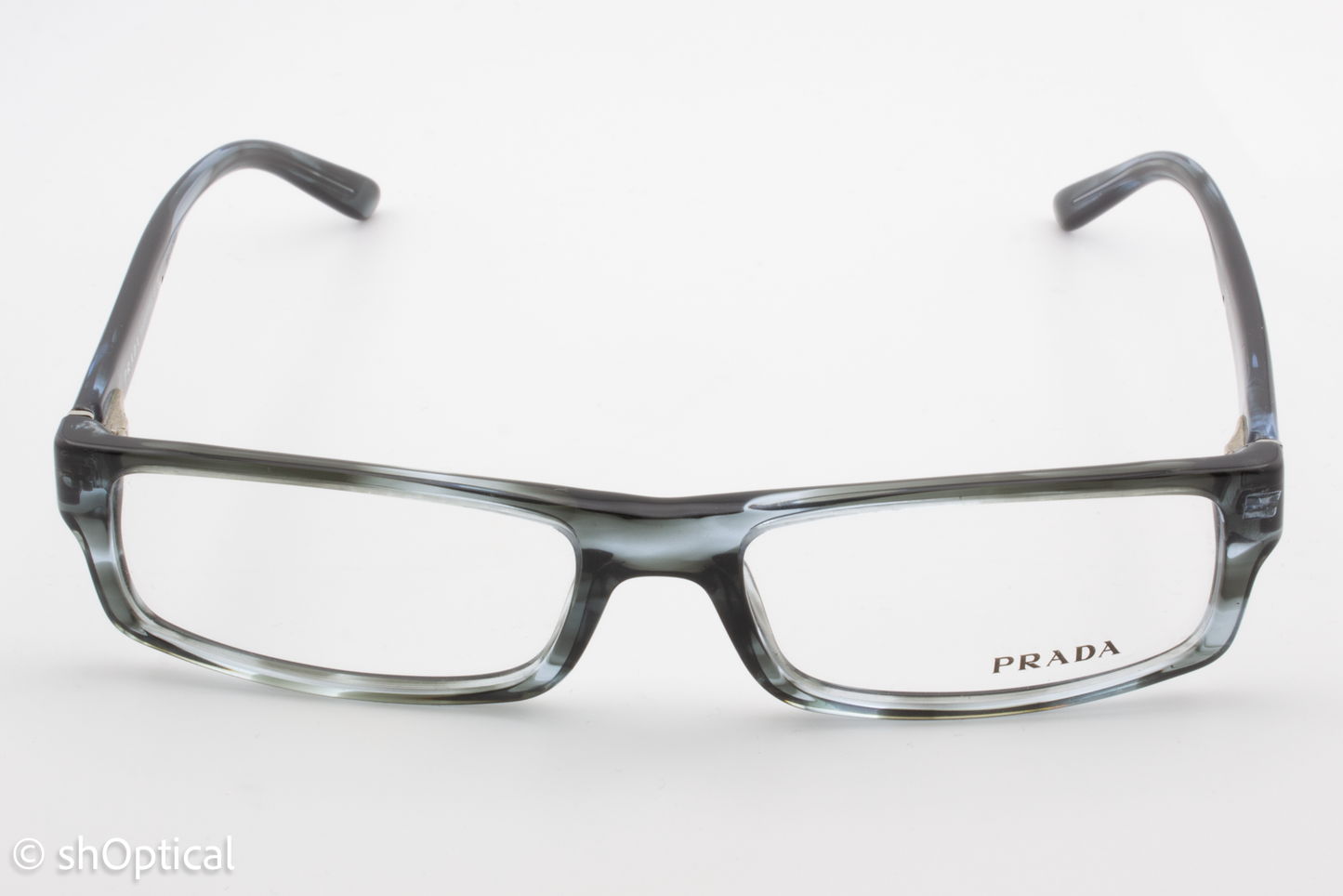 Prada VPR04M  Unisex Rectangular Glasses Frame Grey Brindle 54mm