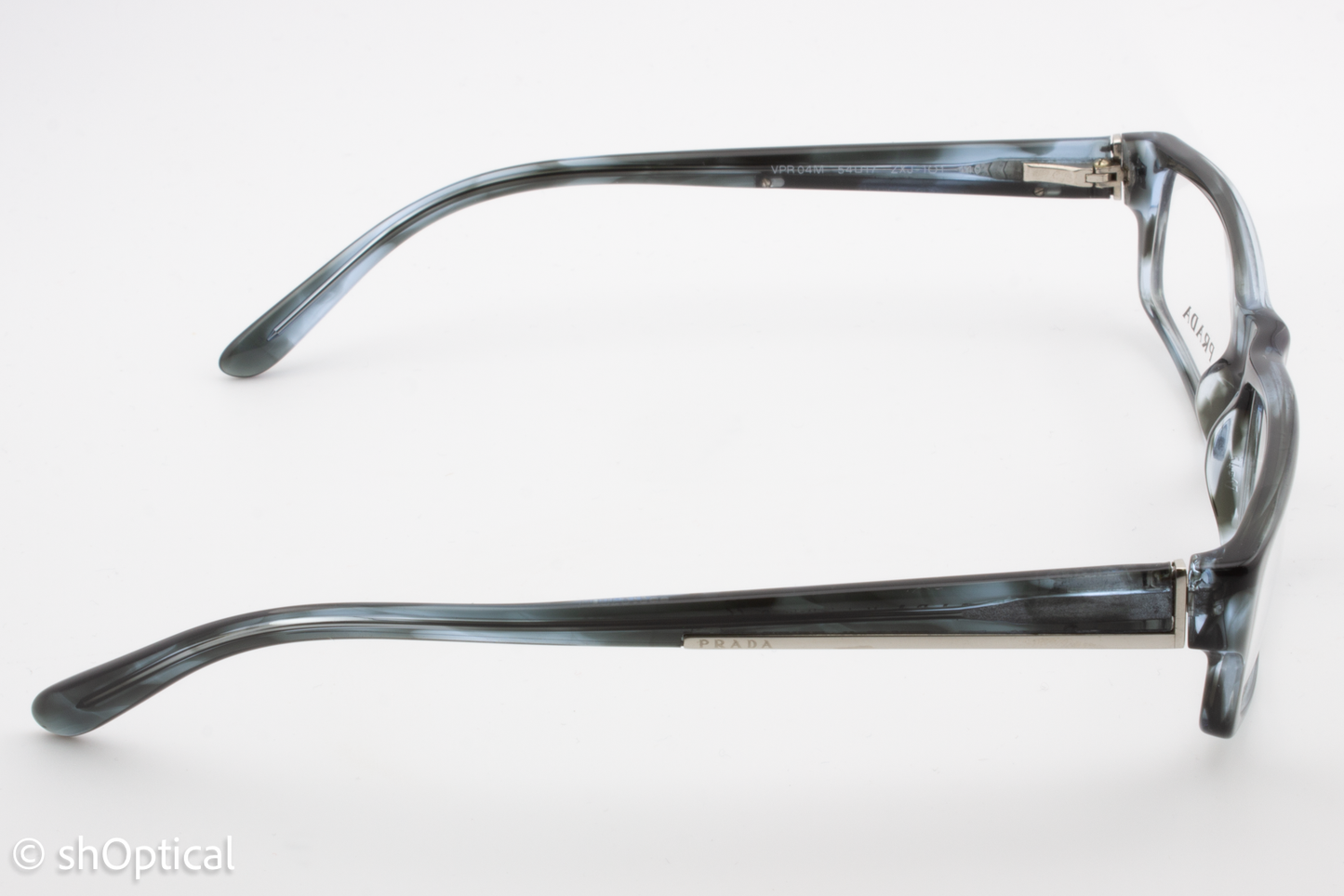 Prada VPR04M  Unisex Rectangular Glasses Frame Grey Brindle 54mm